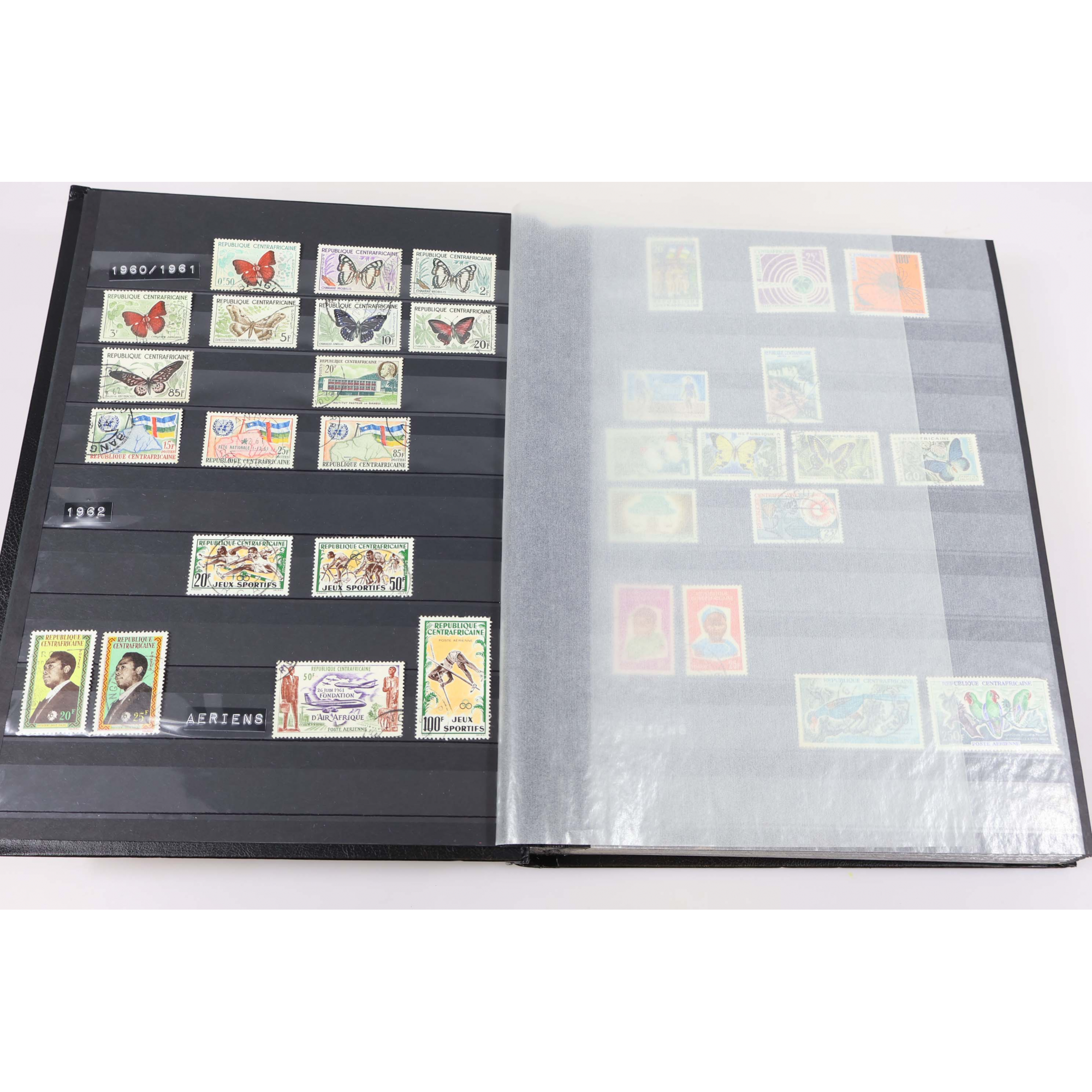 COLLECTION SUIVIE DE RÉPUBLIQUE DE CENTRAFRIQUE TIMBRES OBLITÉRÉS AVEC BLOCS