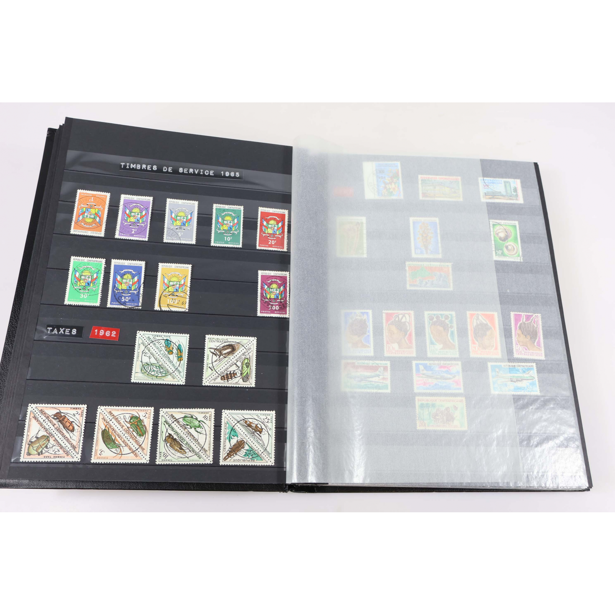 COLLECTION SUIVIE DE RÉPUBLIQUE DE CENTRAFRIQUE TIMBRES OBLITÉRÉS AVEC BLOCS