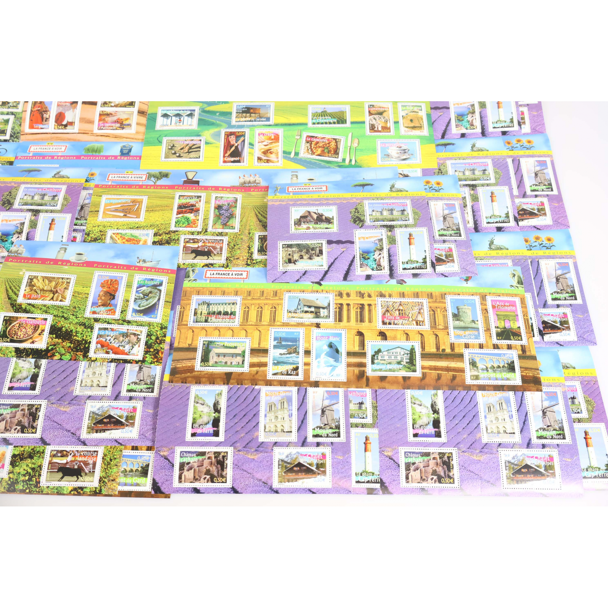 LOT DE BLOCS FEUILLETS TIMBRES EUROS AVEC DÉFAUTS POUR AFFRANCHIR FACIALE 191.7€