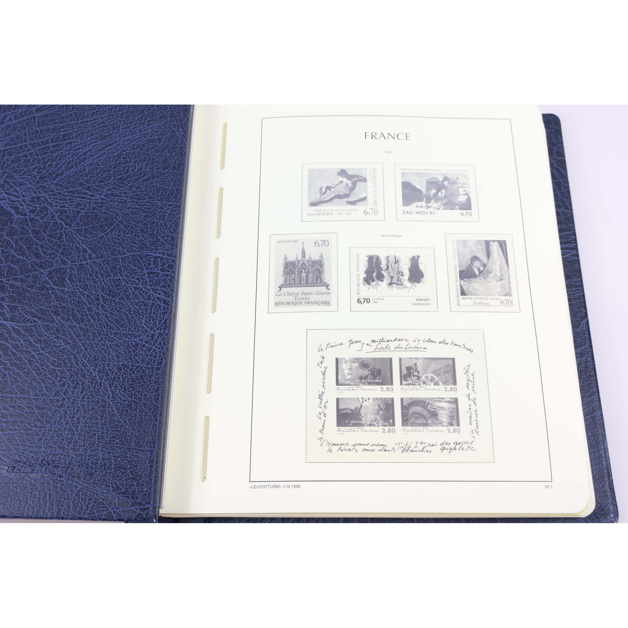 CLASSEUR HAUT DE GAMME LEUCHTTURM POUR UNE COLLECTION DE FRANCE DE 1995 À 2002