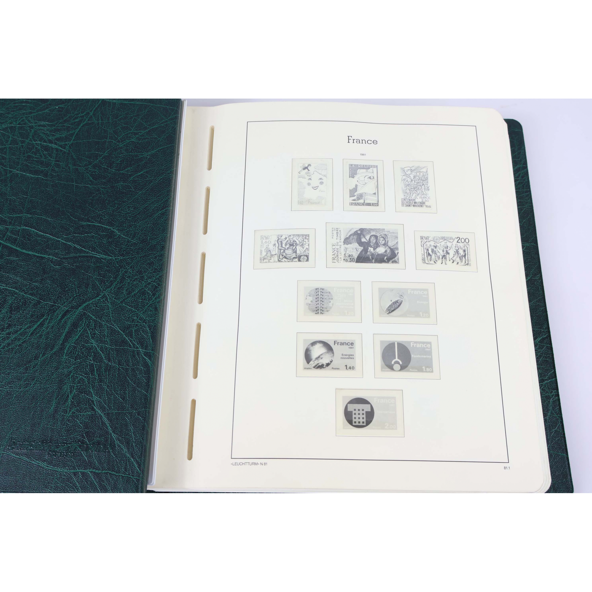 CLASSEUR HAUT DE GAMME LEUCHTTURM POUR UNE COLLECTION DE FRANCE DE 1981 À 1994
