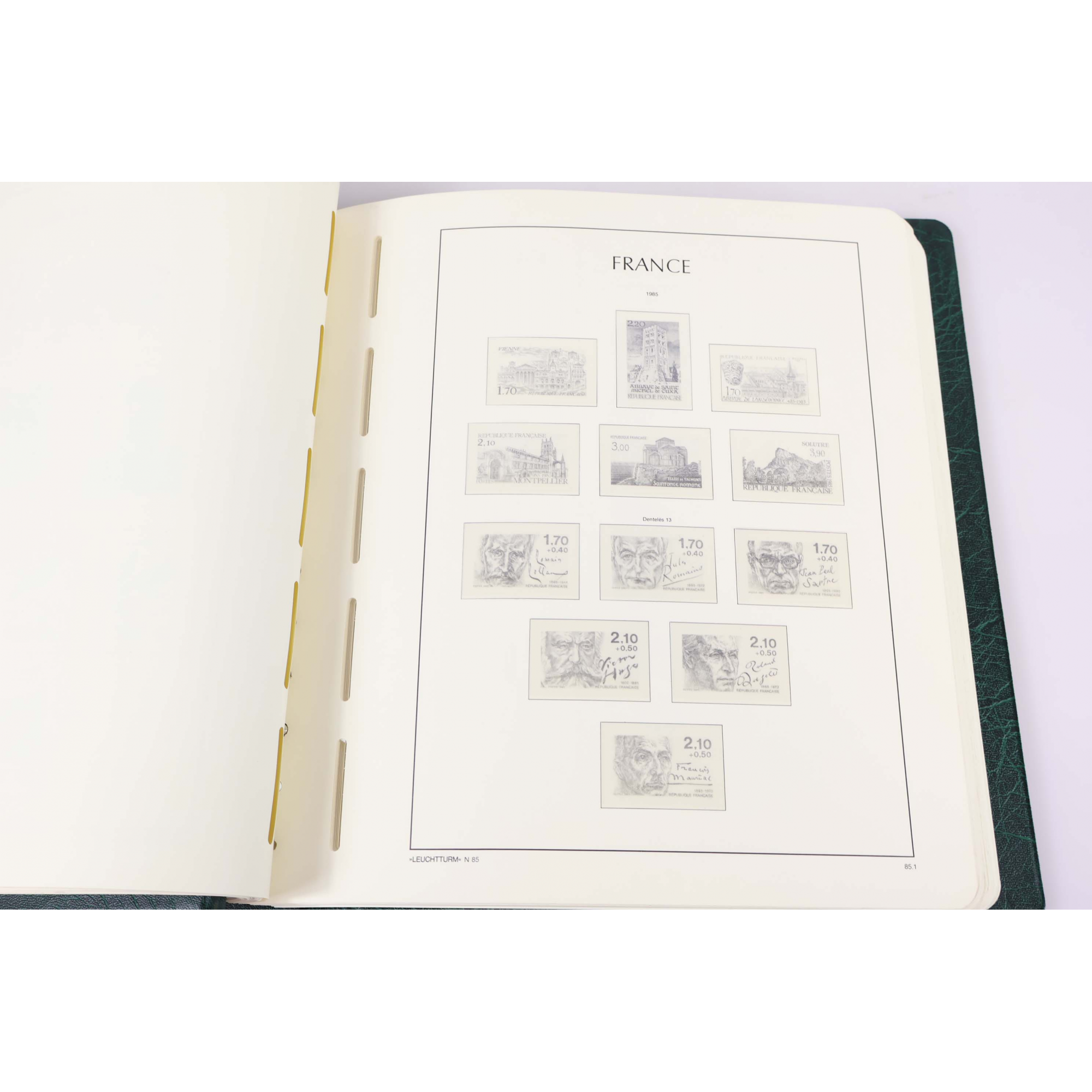 CLASSEUR HAUT DE GAMME LEUCHTTURM POUR UNE COLLECTION DE FRANCE DE 1981 À 1994