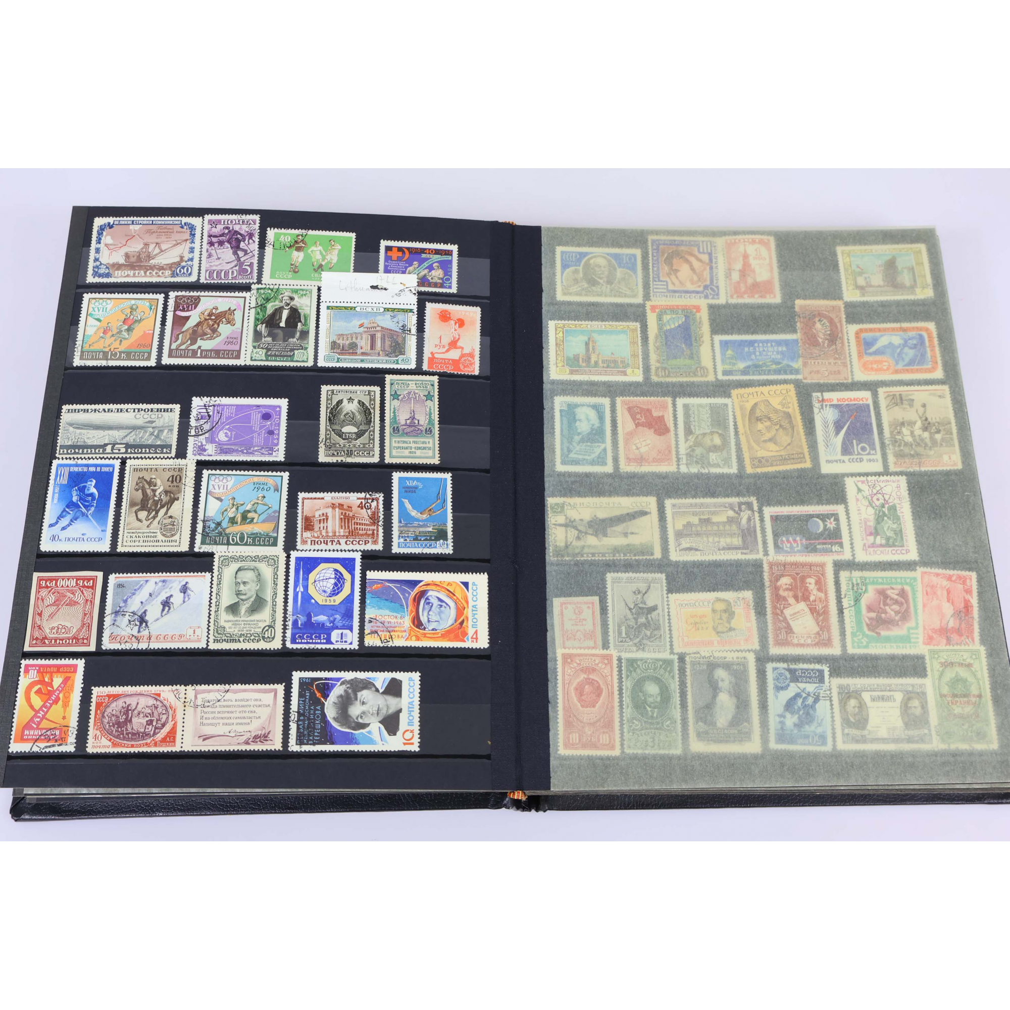 COLLECTION TIMBRES DE RUSSIE(EX URSS)/UKRAINE/FRANCE..., OBLITÉRÉS DANS ALBUM