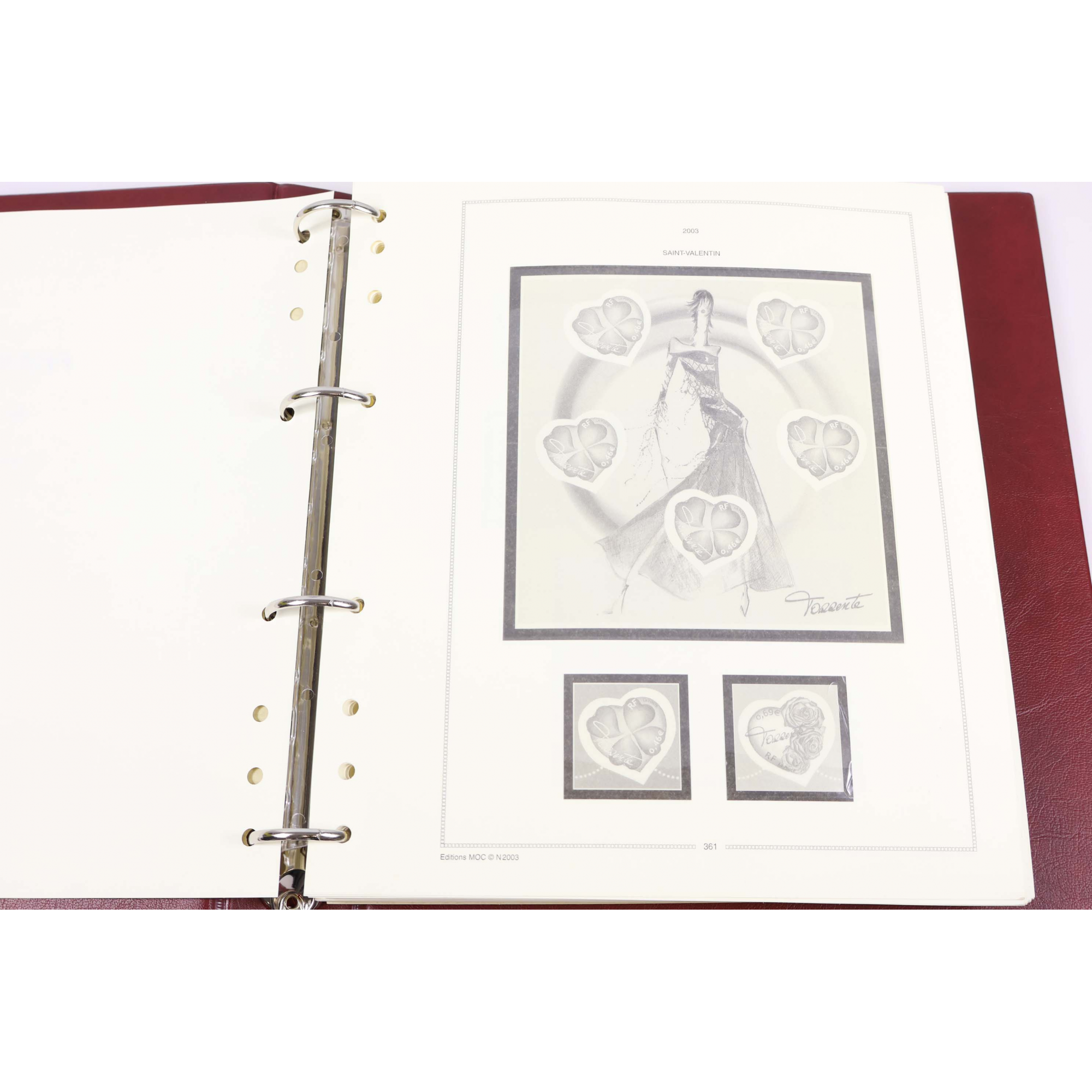 ALBUM MOC POUR UNE COLLECTION DE TIMBRES FRANCE DE 2003 À 2006