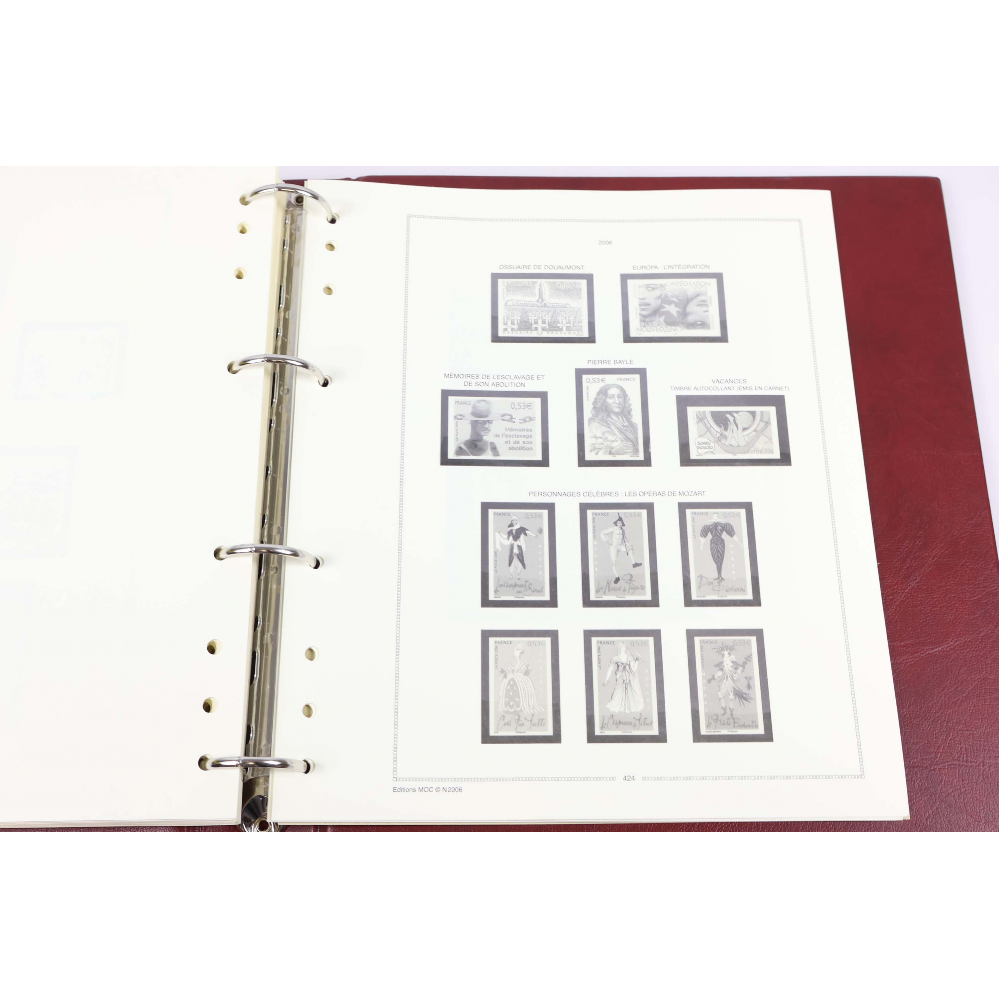 ALBUM MOC POUR UNE COLLECTION DE TIMBRES FRANCE DE 2003 À 2006