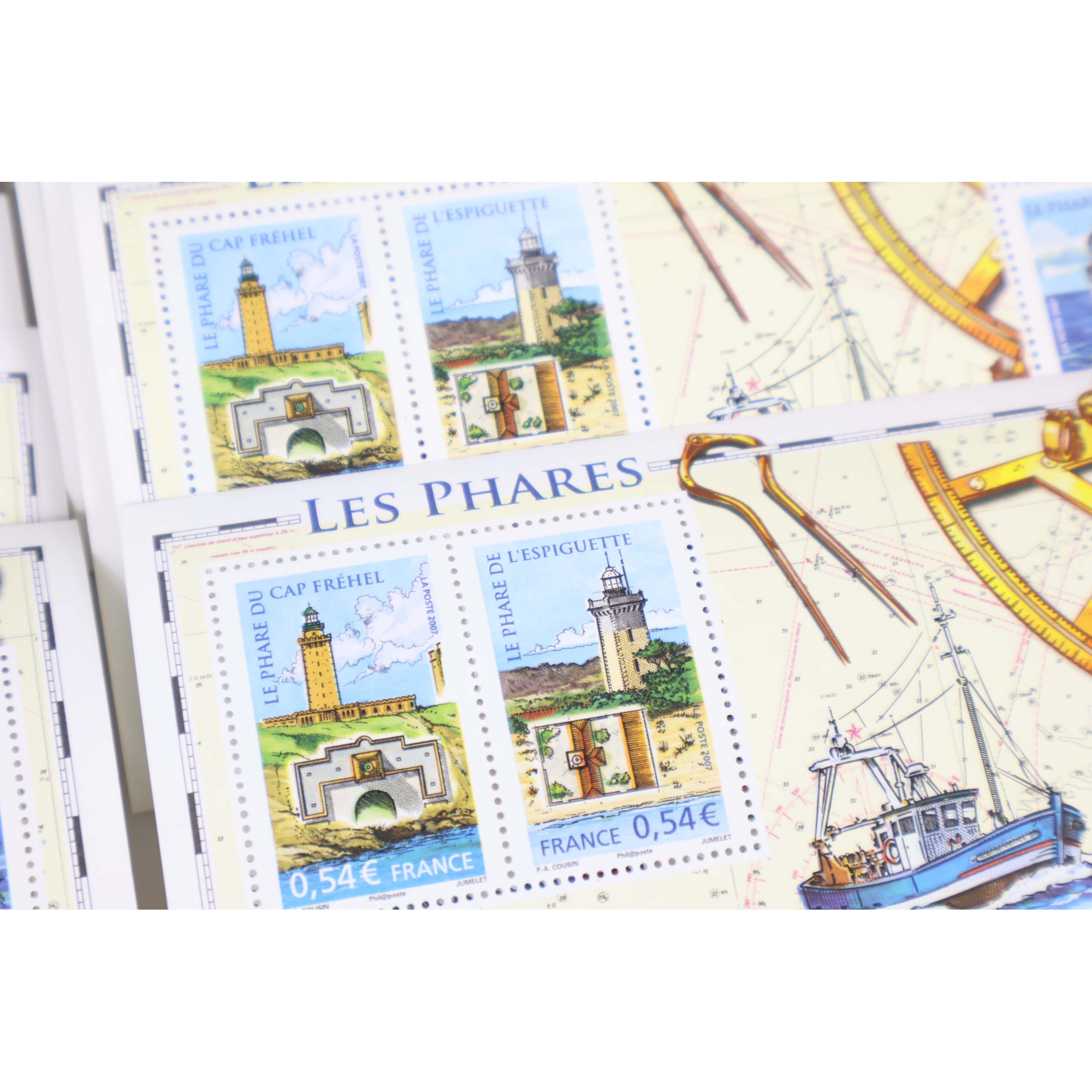 LOT 30 BLOCS N° 114 LES PHARES TIMBRES NEUFS** 0.54€ X 6 VALEUR FACIALE 97.20€