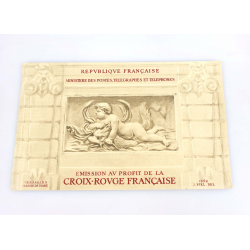 CARNET CROIX-ROUGE AVEC PUBLICITÉ DE 1952 TIMBRES DE FRANCE NEUFS** COTE 550€