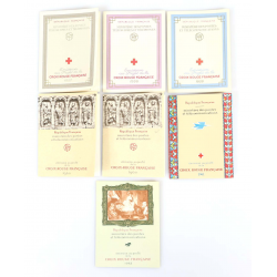LOT DE 7 CARNETS CROIX-ROUGE DE 1957 À 1962 TIMBRES DE FRANCE NEUFS COTE 380€