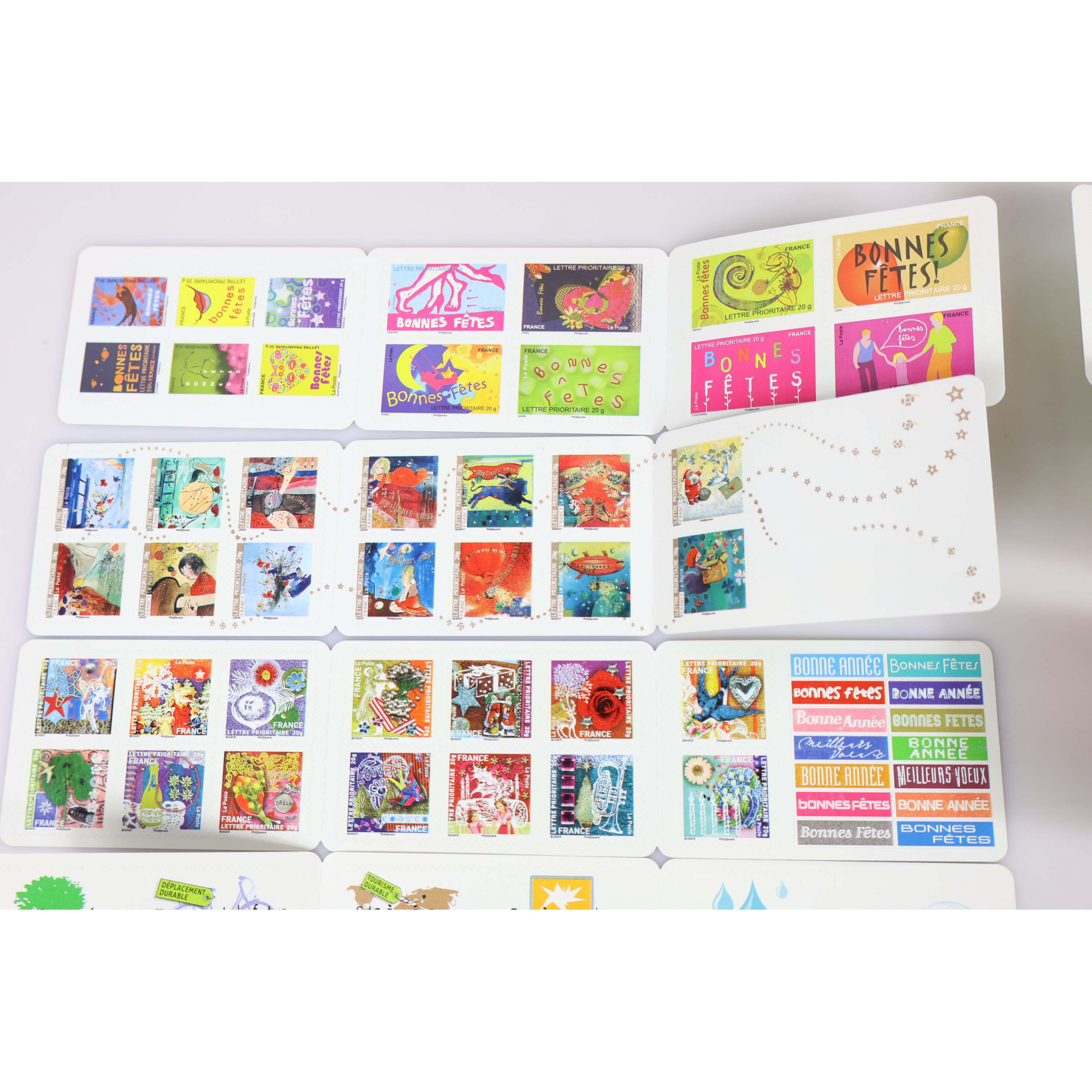 FRANCE, LOT DE 151 TIMBRES À VALIDITÉ PERMANENTE AUTOADHÉSIFS 20G, CARNETS PLIÉS