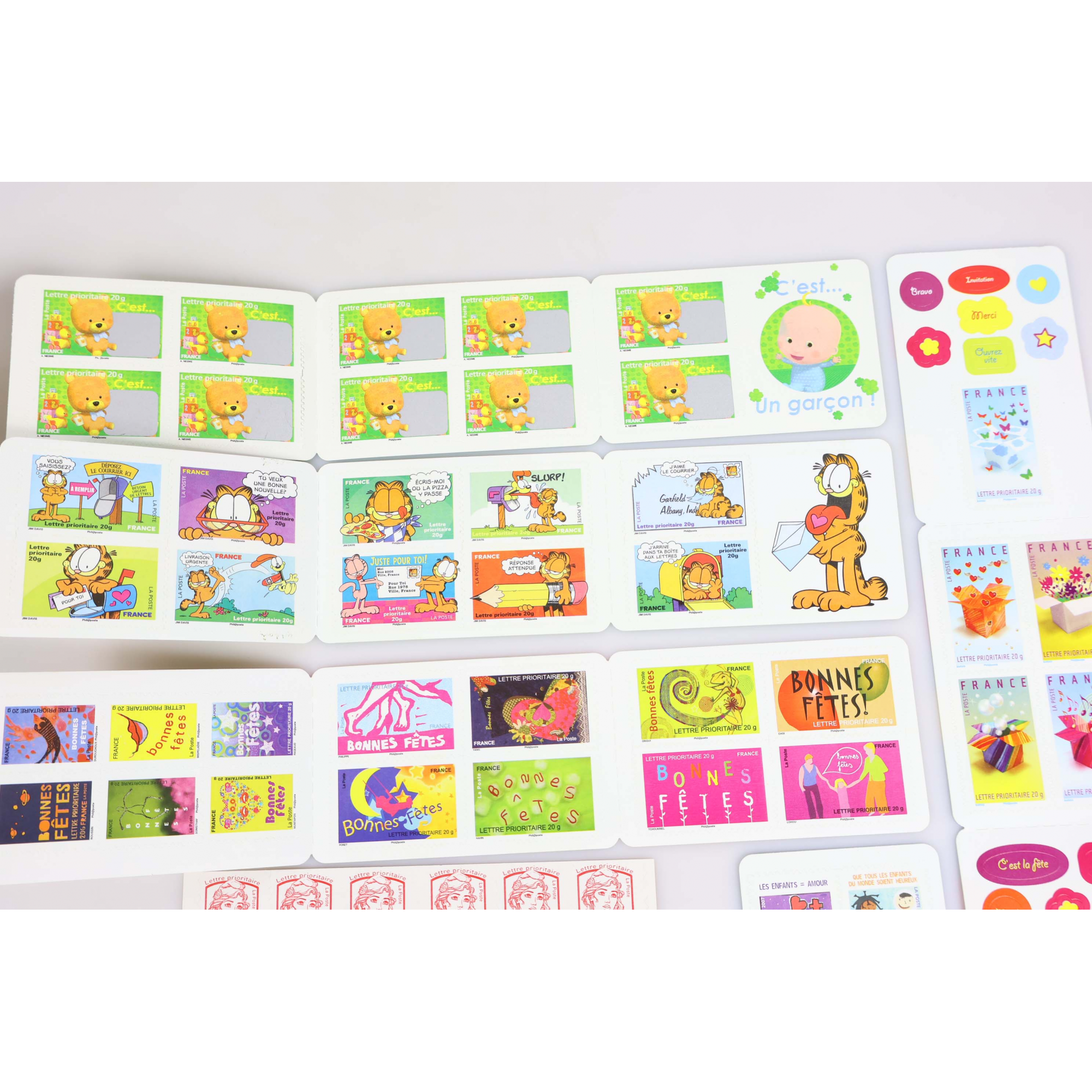 FRANCE, LOT DE 151 TIMBRES À VALIDITÉ PERMANENTE AUTOADHÉSIFS 20G, CARNETS PLIÉS