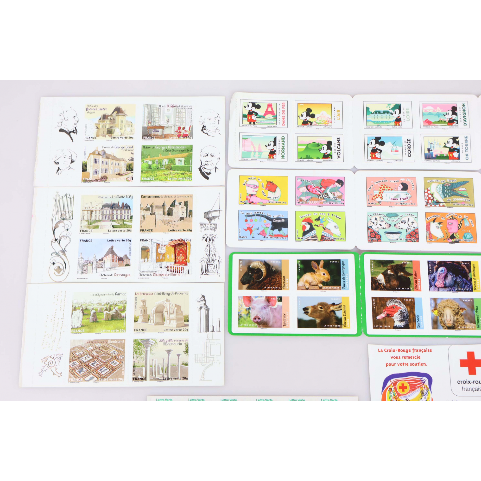 FRANCE, LOT DE 90 TIMBRES À VALIDITÉ PERMANENTE AUTOADHÉSIFS LETTRES VERTES 20G