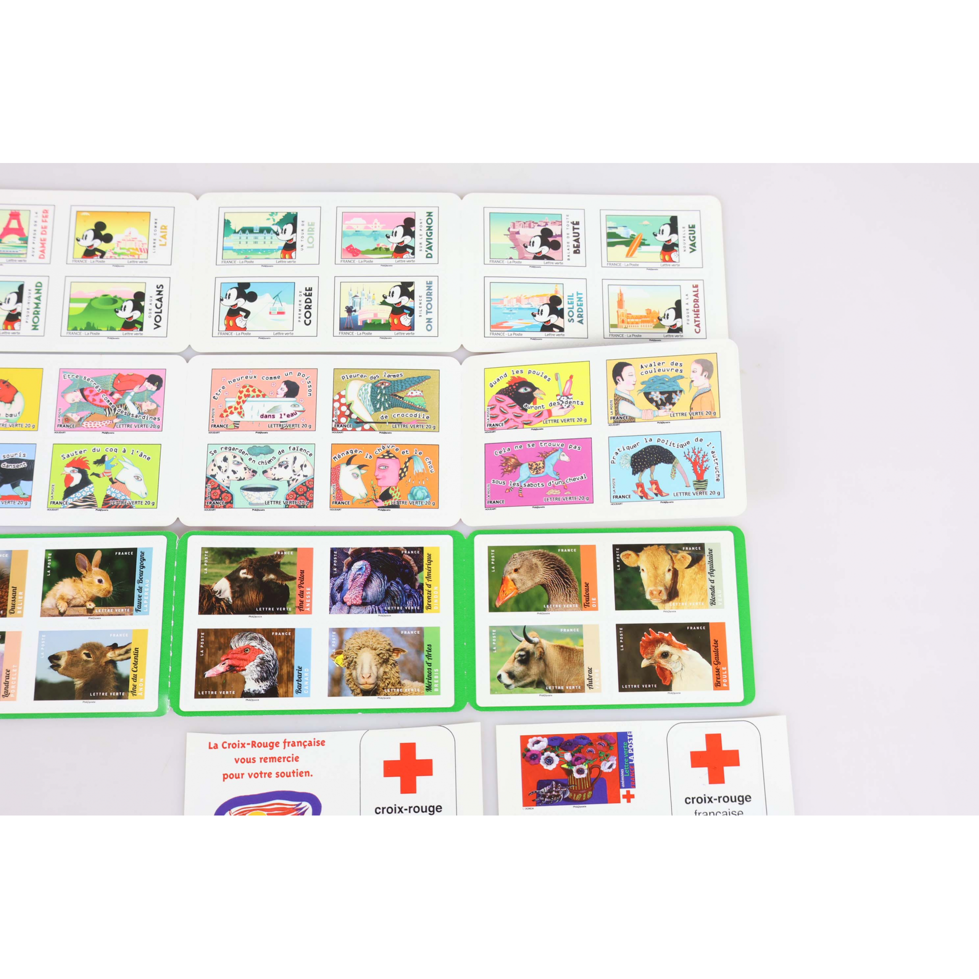 FRANCE, LOT DE 90 TIMBRES À VALIDITÉ PERMANENTE AUTOADHÉSIFS LETTRES VERTES 20G