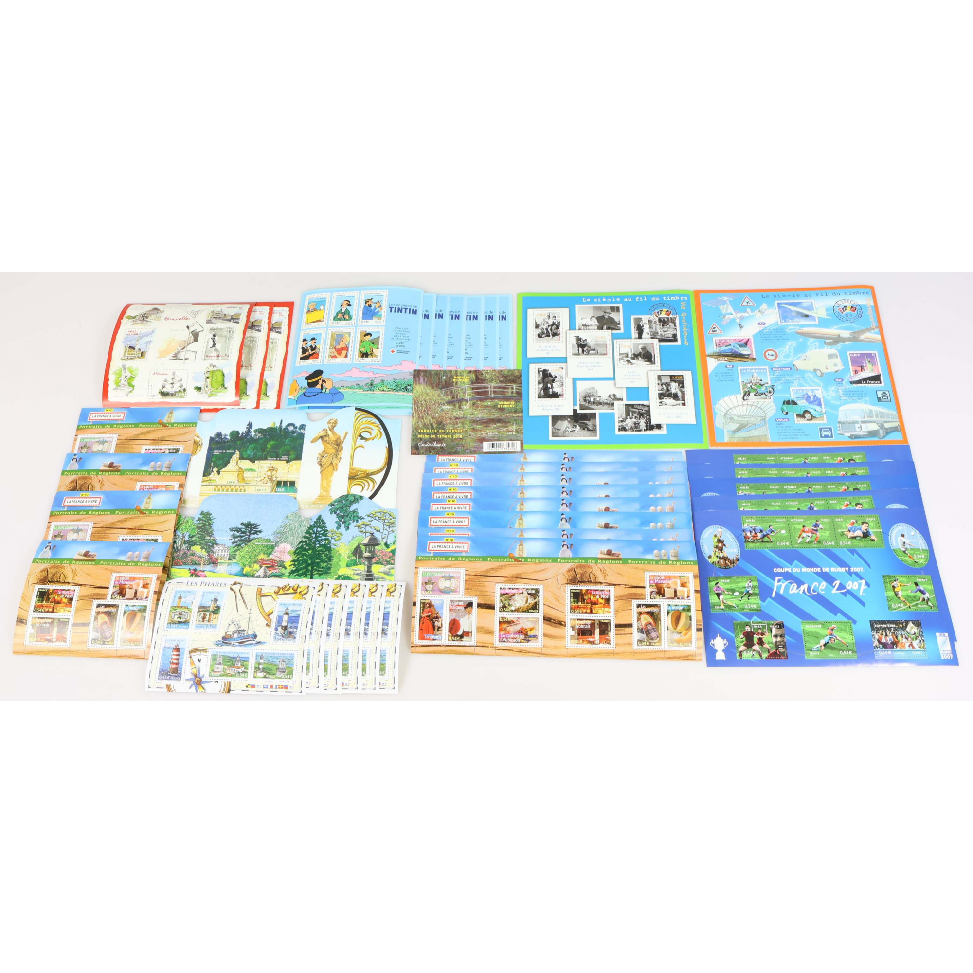 LOT DE BLOCS FEUILLETS TIMBRES EUROS AVEC DÉFAUTS POUR AFFRANCHIR FACIALE 146.5€