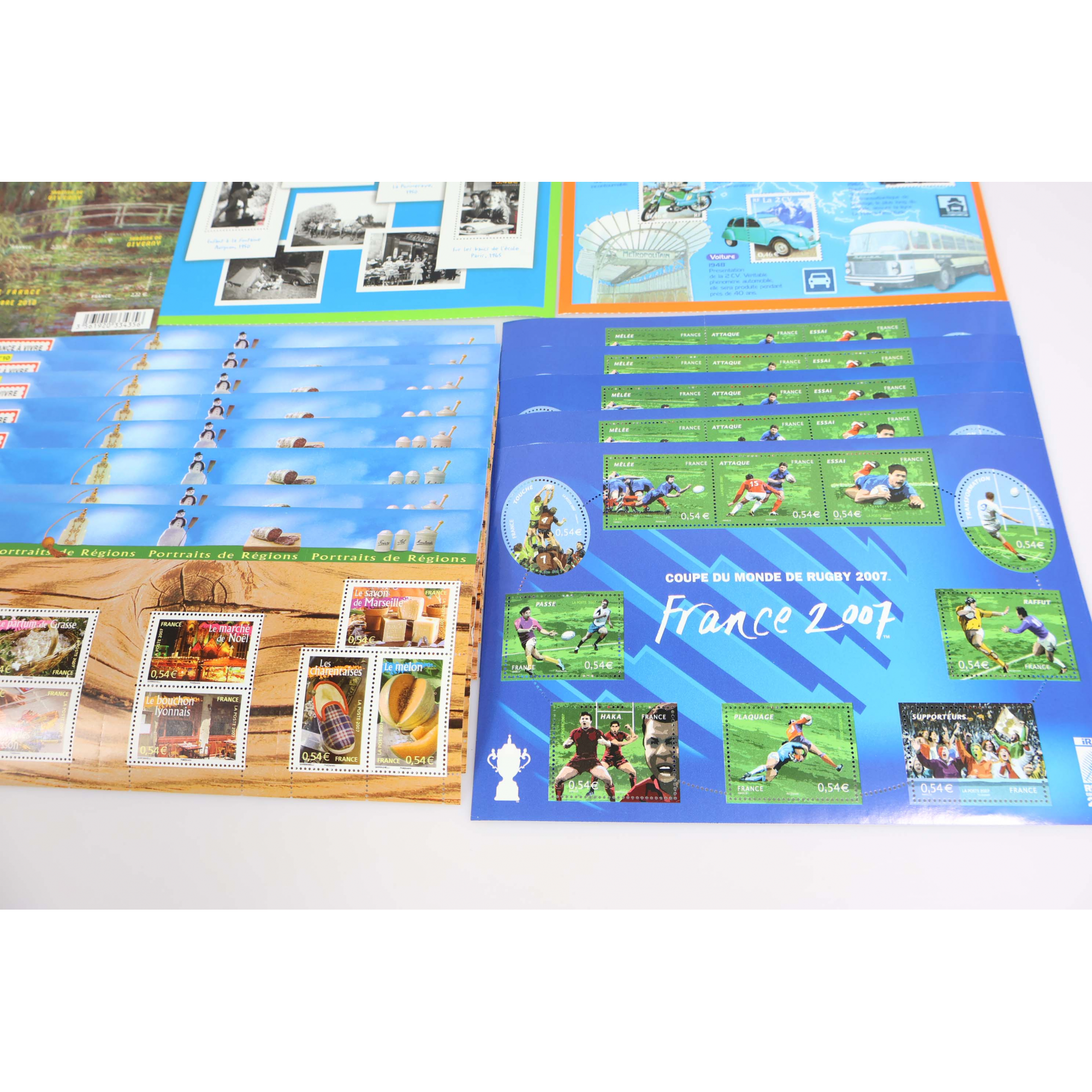 LOT DE BLOCS FEUILLETS TIMBRES EUROS AVEC DÉFAUTS POUR AFFRANCHIR FACIALE 146.5€