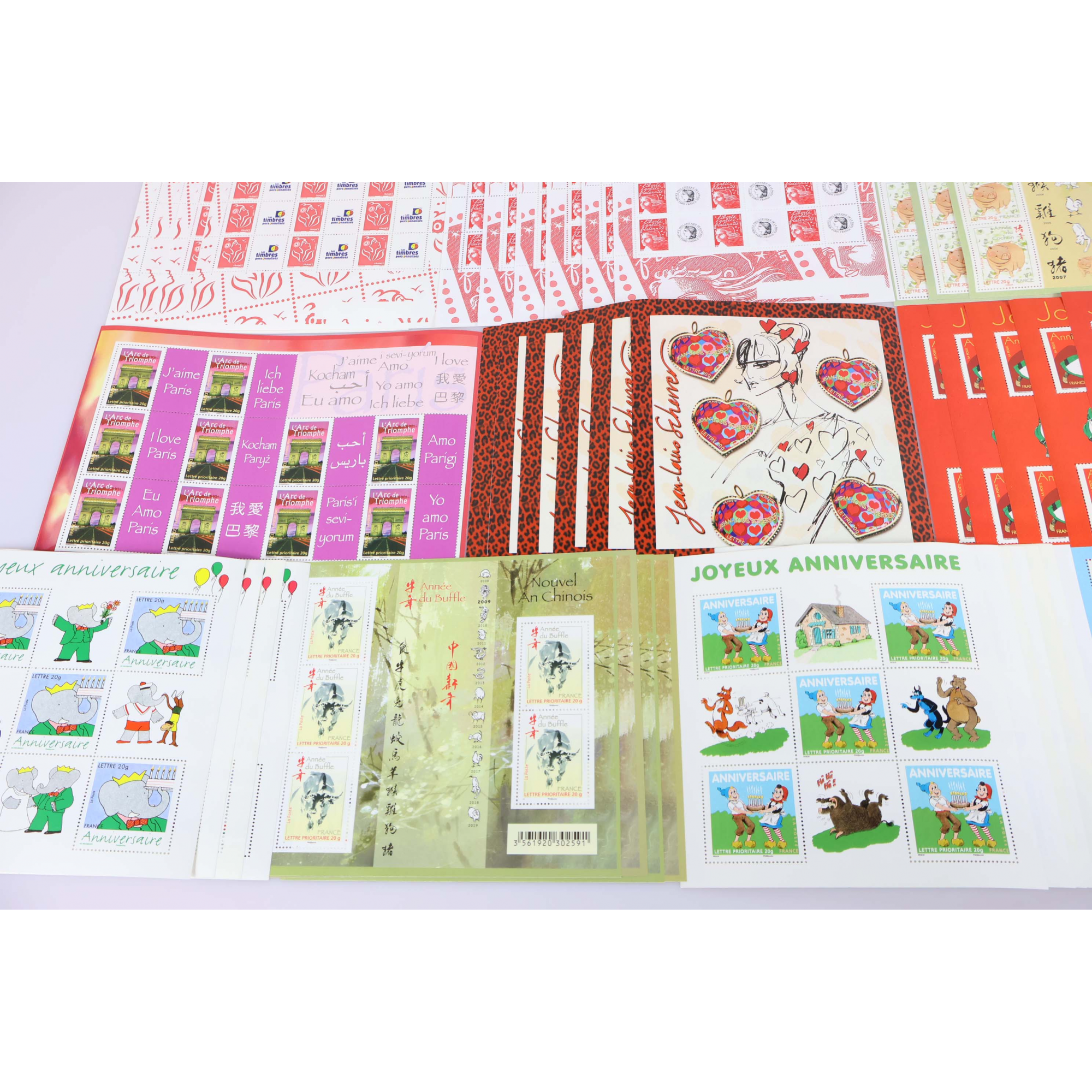 LOT DE 500 TIMBRES À VALIDITÉ PERMANENTE POUR AFFRANCHIR LETTRES FRANCE 20G