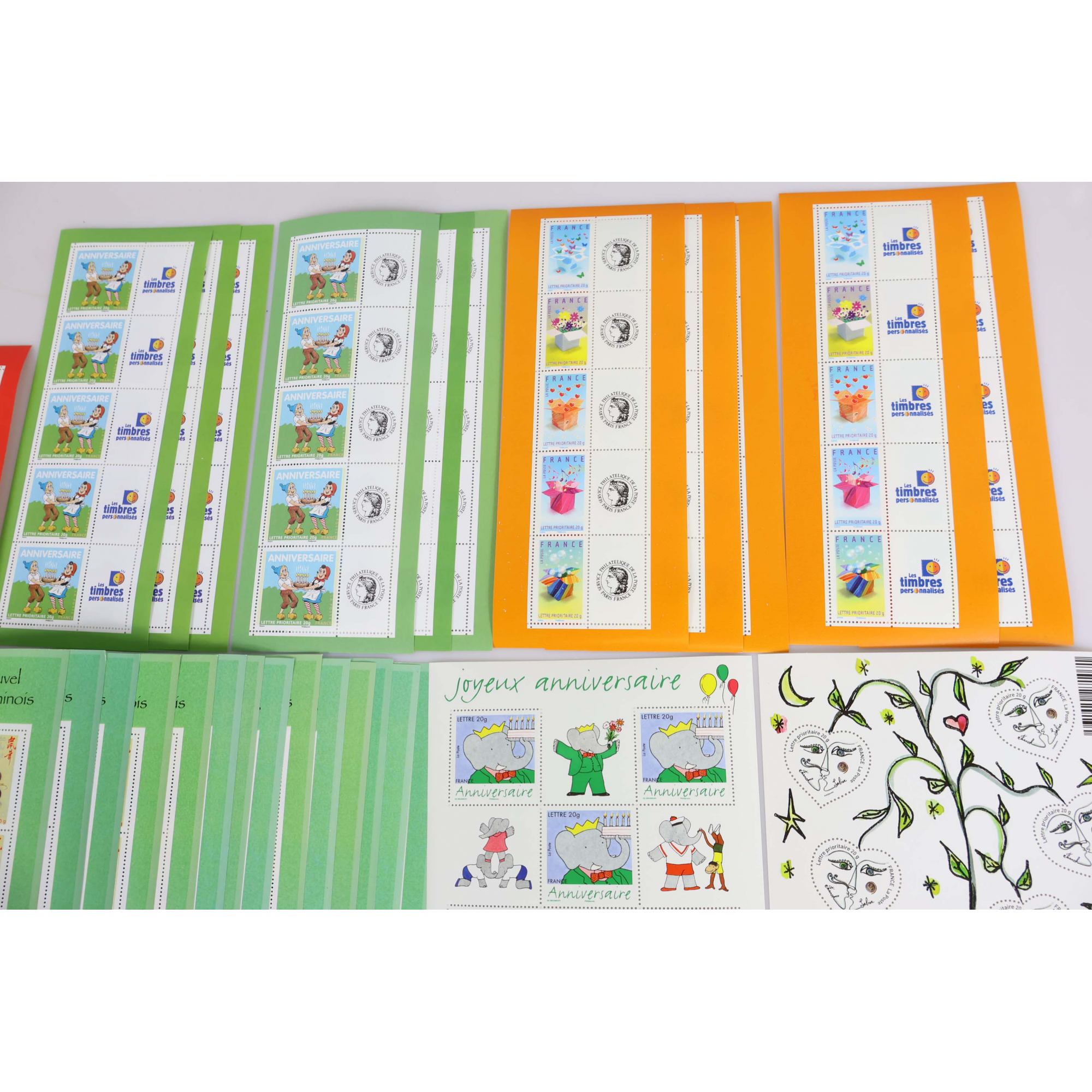 LOT DE 250 TIMBRES À VALIDITÉ PERMANENTE POUR AFFRANCHIR LETTRES FRANCE 20G