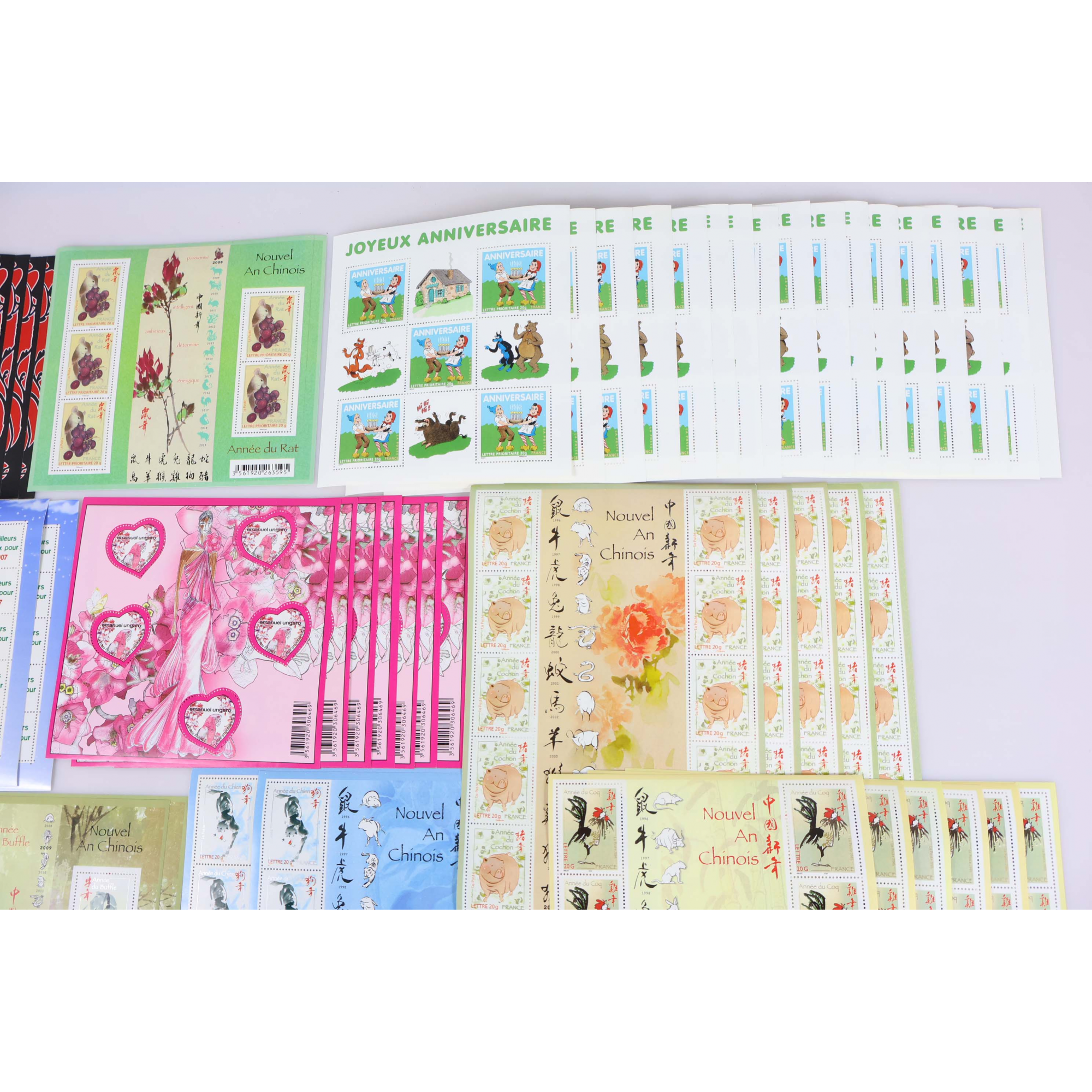 LOT DE 390 TIMBRES À VALIDITÉ PERMANENTE POUR AFFRANCHIR LETTRES FRANCE 20G