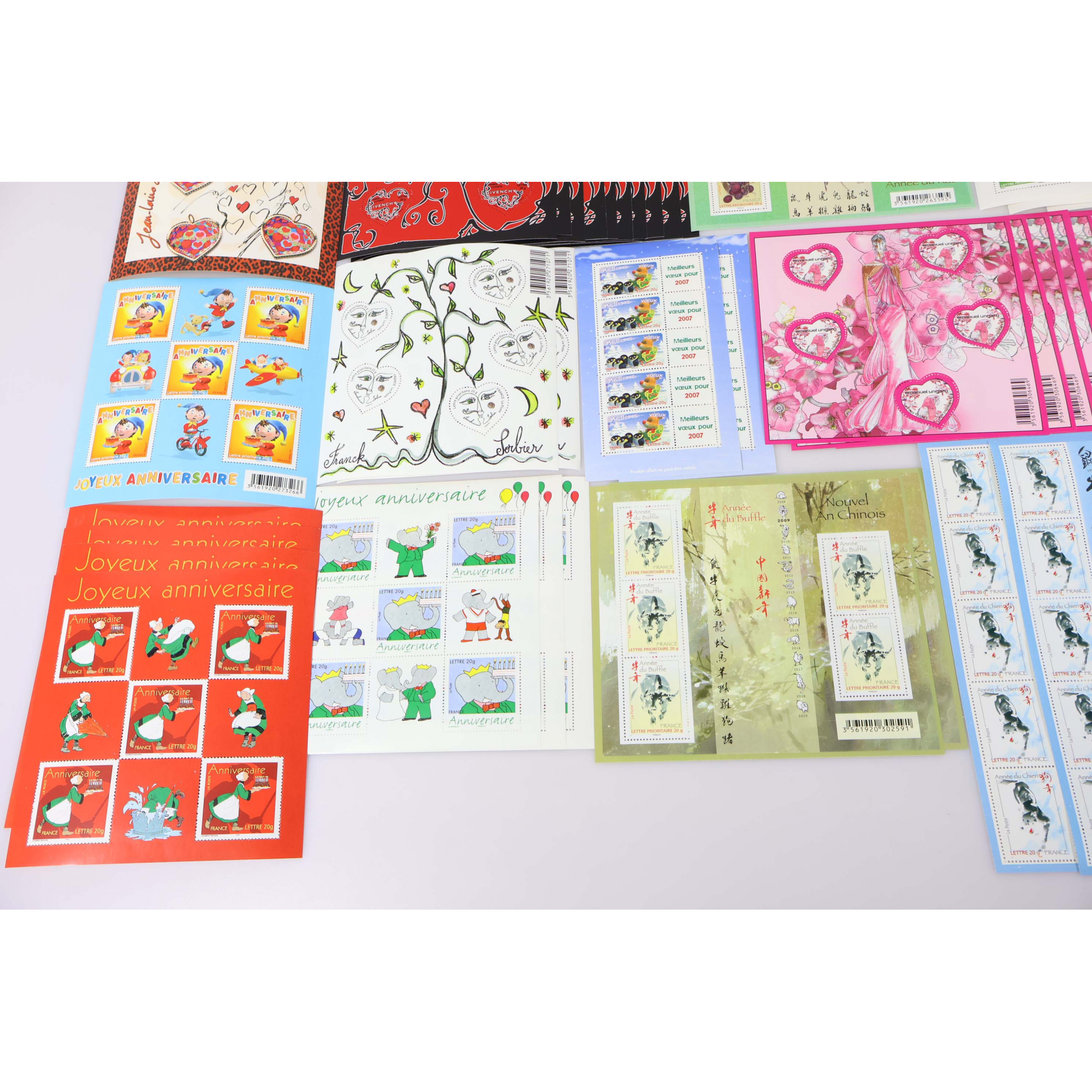 LOT DE 390 TIMBRES À VALIDITÉ PERMANENTE POUR AFFRANCHIR LETTRES FRANCE 20G