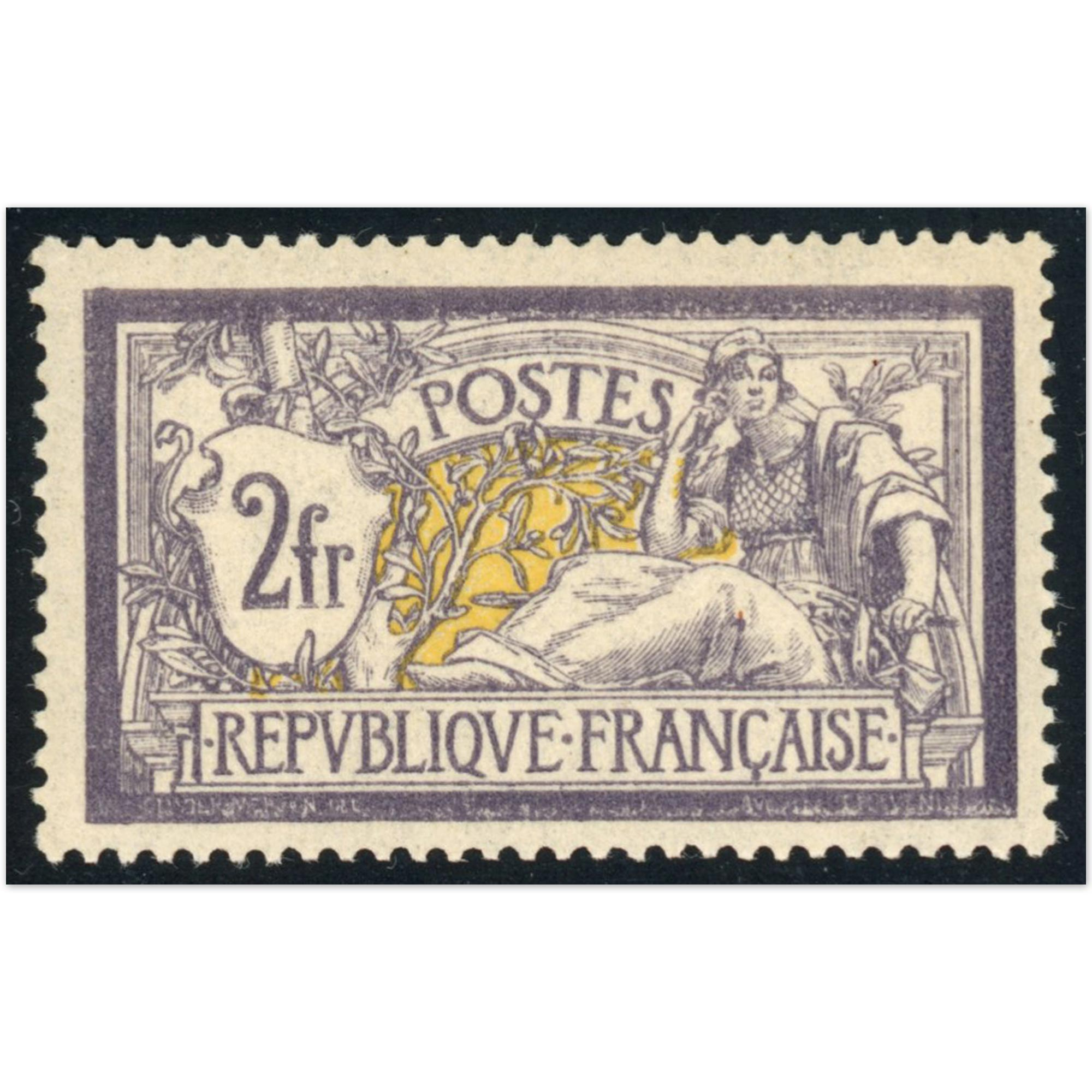 TIMBRE N°122 TYPE MERSON TIMBRE DE FRANCE NEUF** QUALITÉ LUXE SIGNÉ BRUN RARE