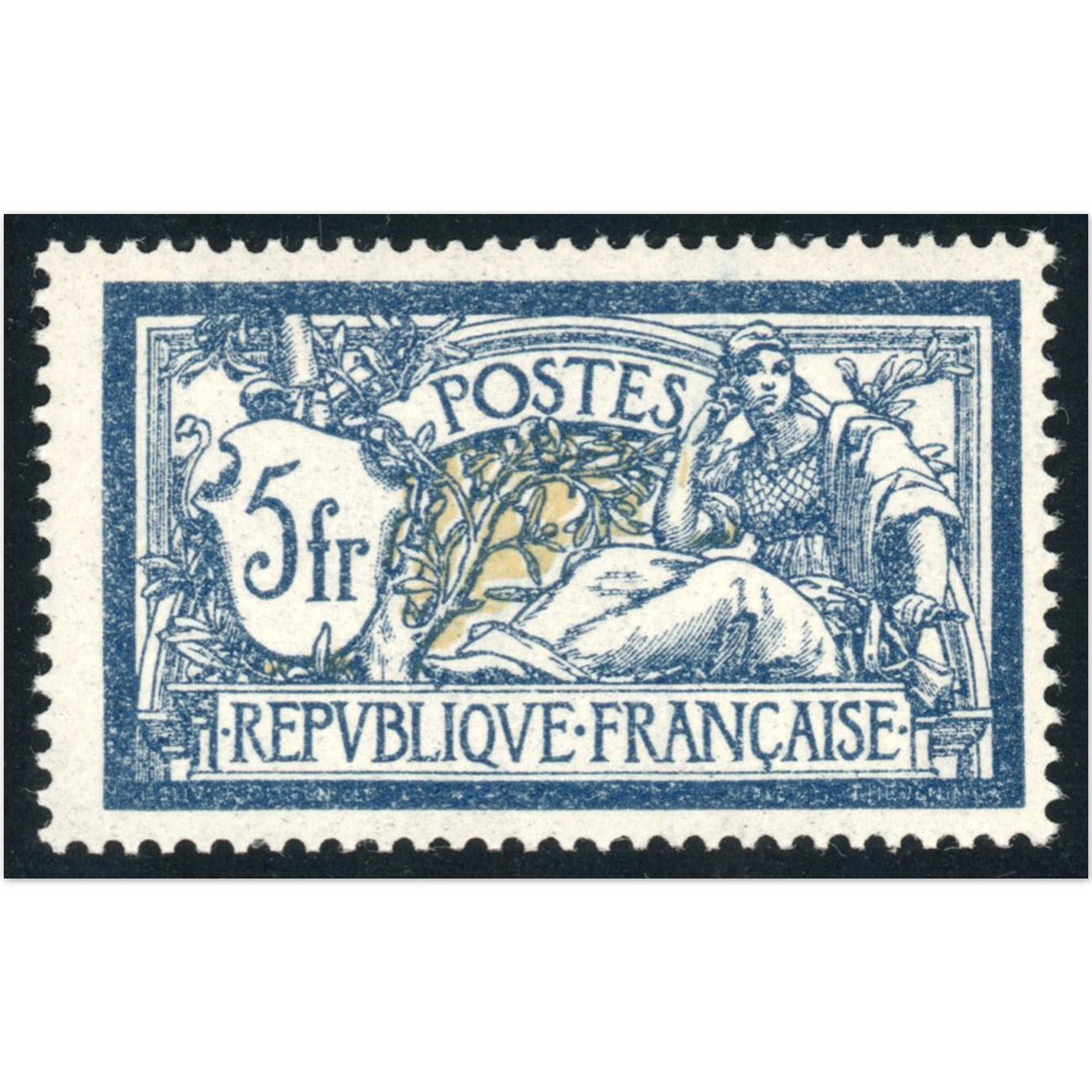 TIMBRE N°123 TYPE MERSON TIMBRE DE FRANCE NEUF** BELLE QUALITÉ SIGNÉ BRUN