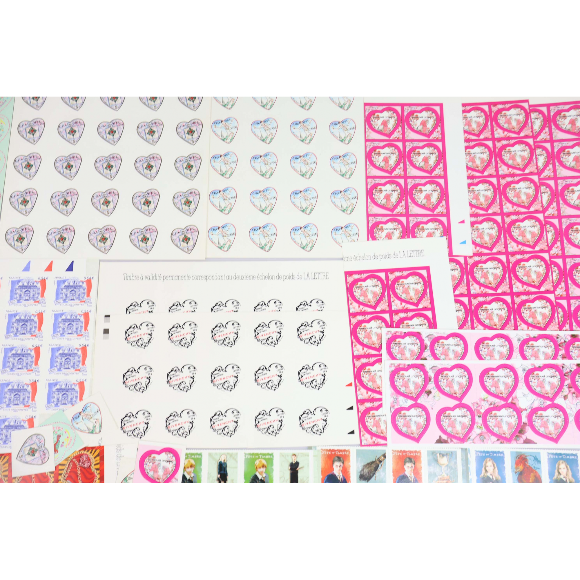 LOT DE TIMBRES AUTOADHÉSIFS DE FRANCE EN QUANTITÉ, FEUILLES/BANDES/BLOCS...