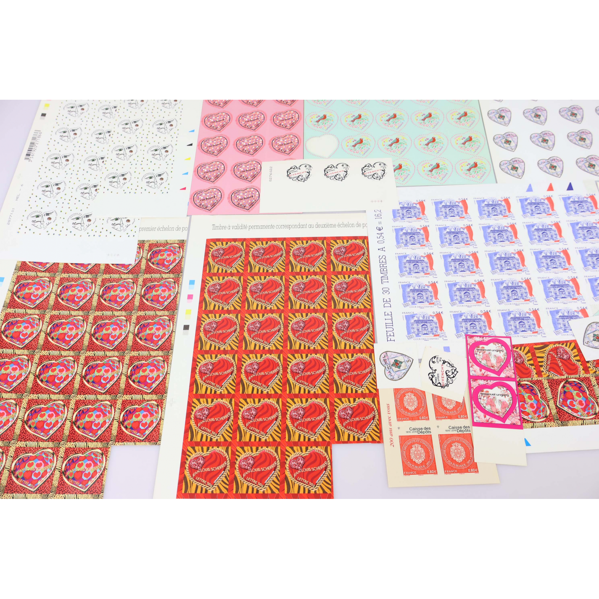 LOT DE TIMBRES AUTOADHÉSIFS DE FRANCE EN QUANTITÉ, FEUILLES/BANDES/BLOCS...