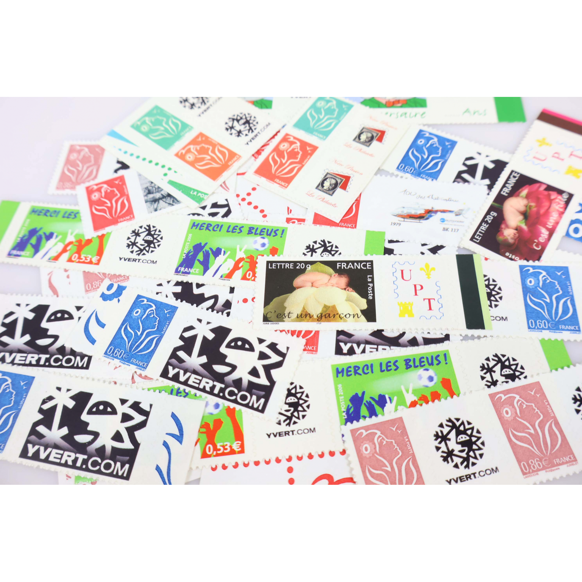 LOT DE TIMBRES PERSONNALISÉS AUTOADHÉSIFS DE FRANCE UNITÉ / PAIRES COTE 468€