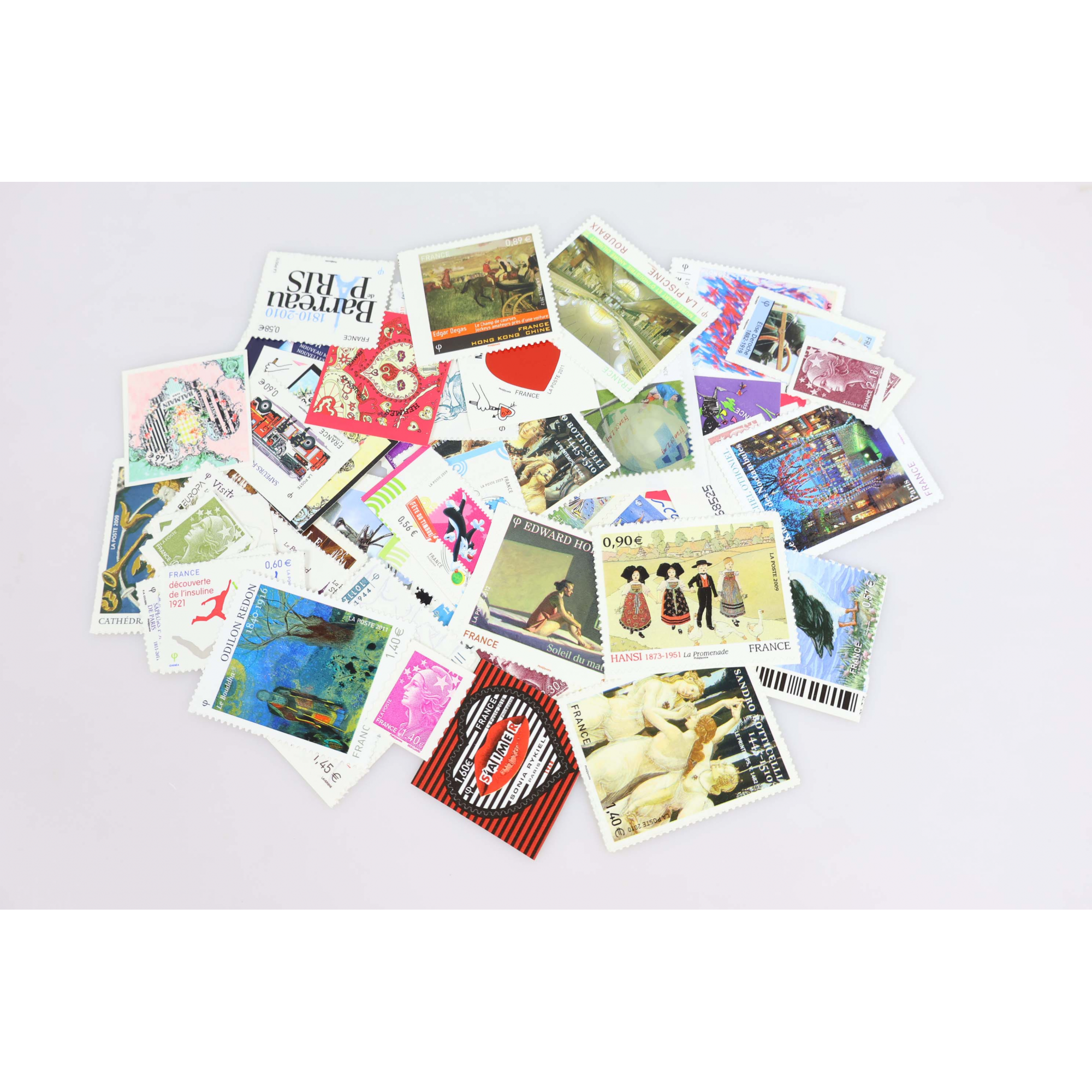 LOT DE TIMBRES NEUFS AUTOADHÉSIFS DE FRANCE EN EUROS BELLE COTE