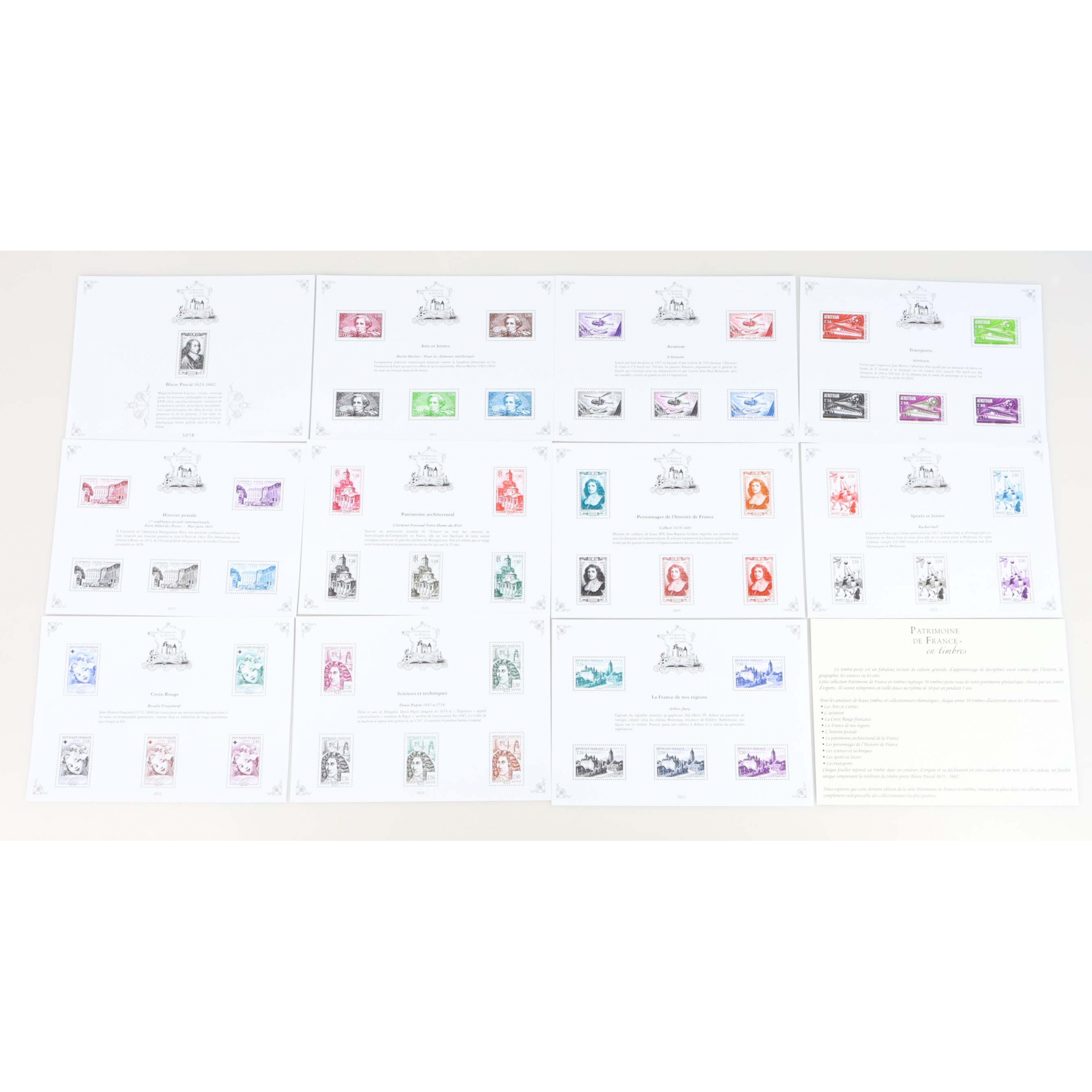 PATRIMOINE DE FRANCE JEU COMPLET 2023 AVEC ENVELOPPE D'ORIGINE