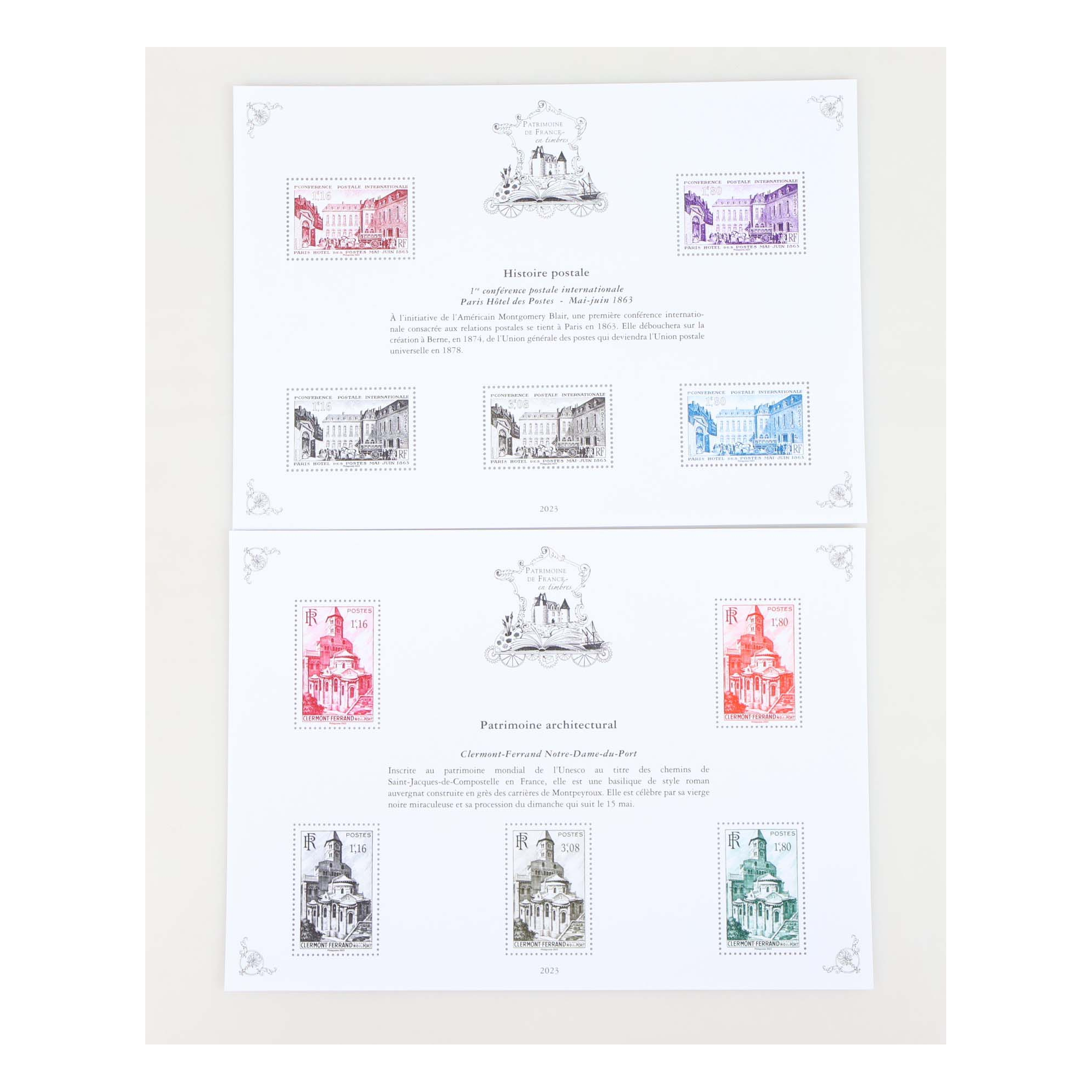 PATRIMOINE DE FRANCE JEU COMPLET 2023 AVEC ENVELOPPE D'ORIGINE