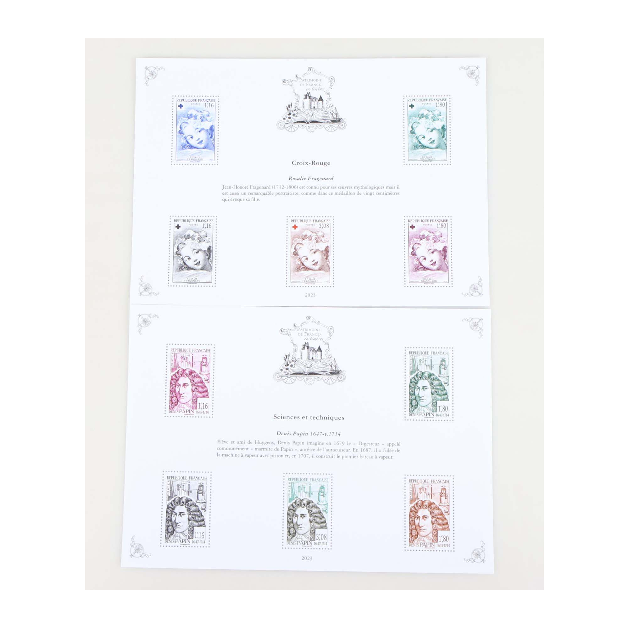 PATRIMOINE DE FRANCE JEU COMPLET 2023 AVEC ENVELOPPE D'ORIGINE