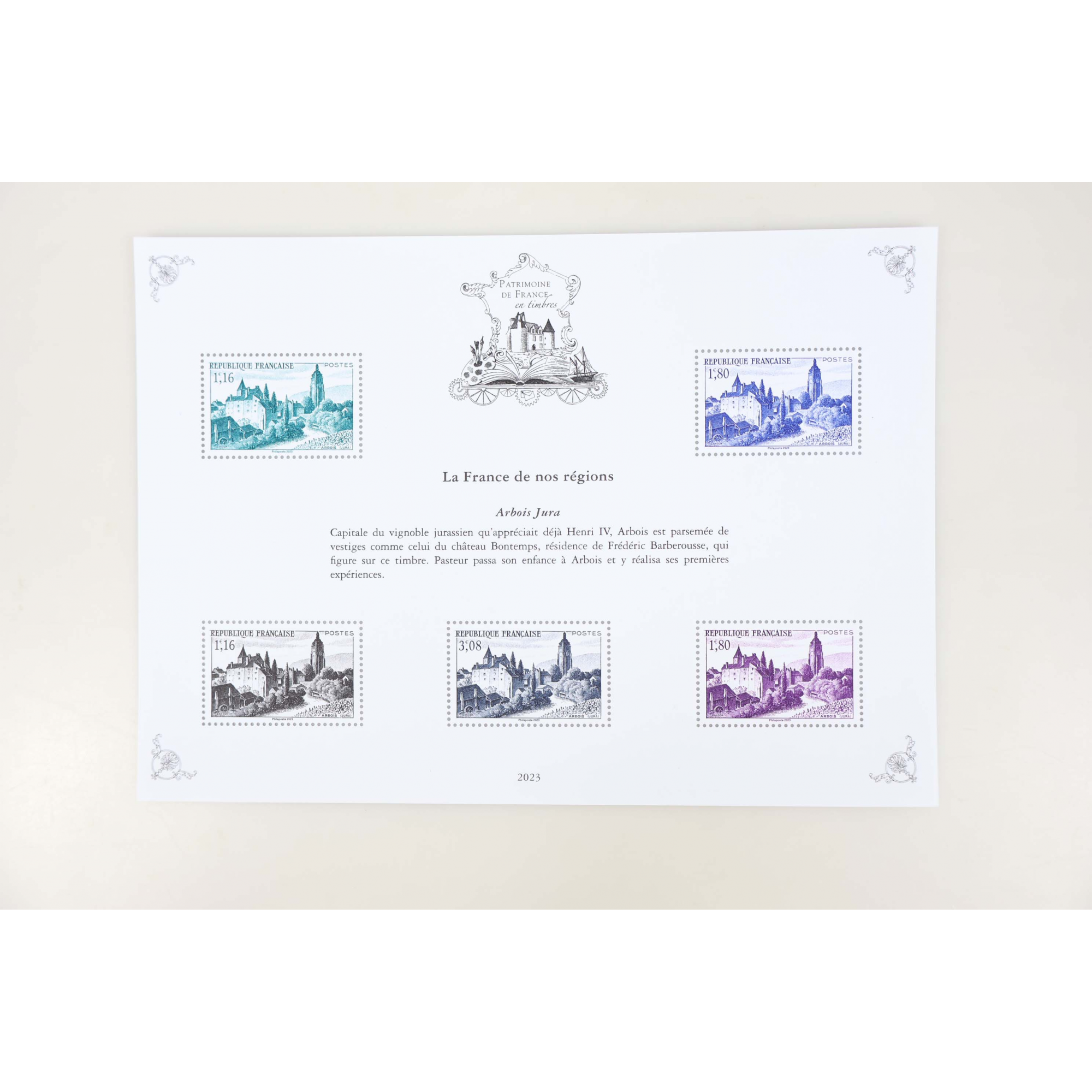 PATRIMOINE DE FRANCE JEU COMPLET 2023 AVEC ENVELOPPE D'ORIGINE