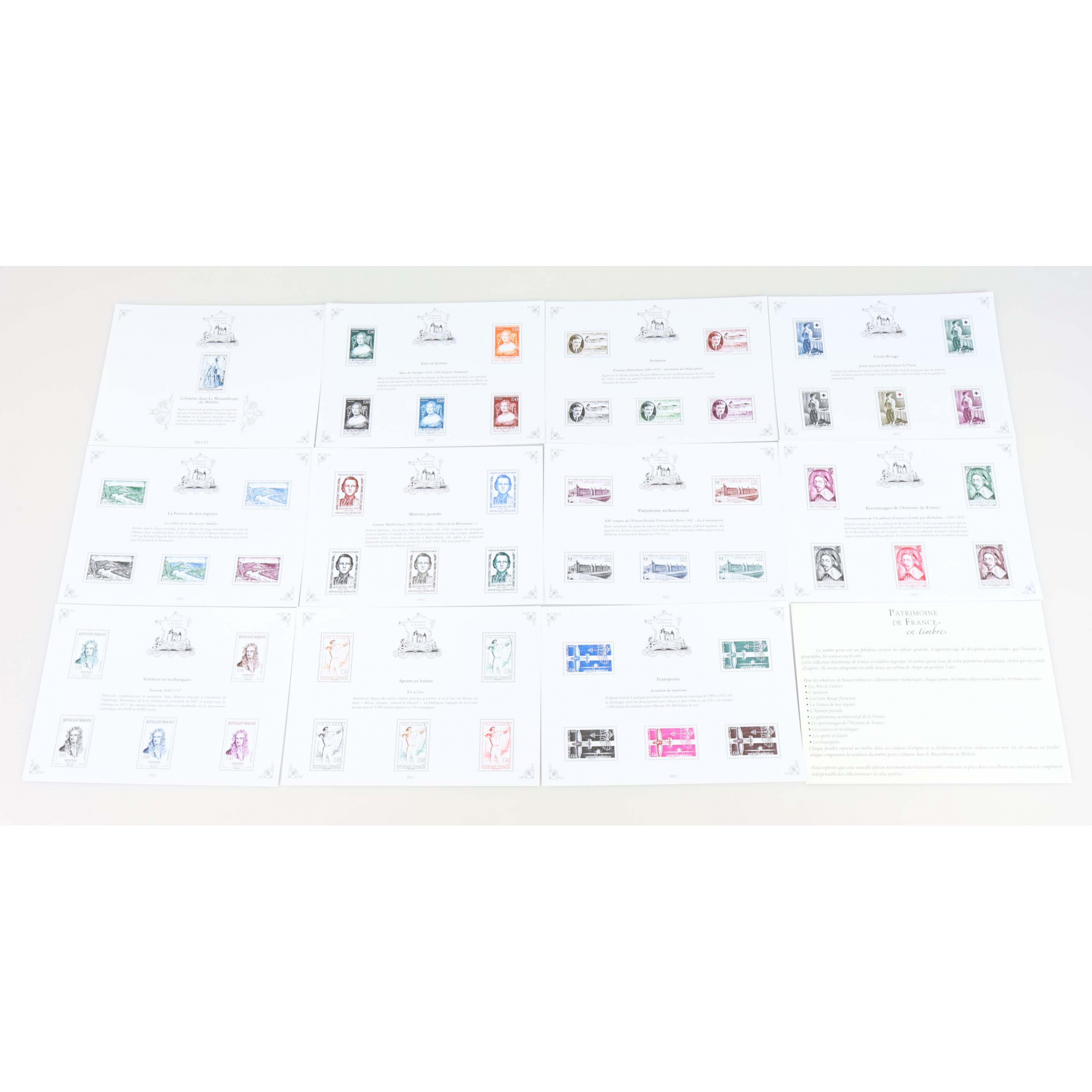 PATRIMOINE DE FRANCE JEU COMPLET 2022 AVEC ENVELOPPE D'ORIGINE