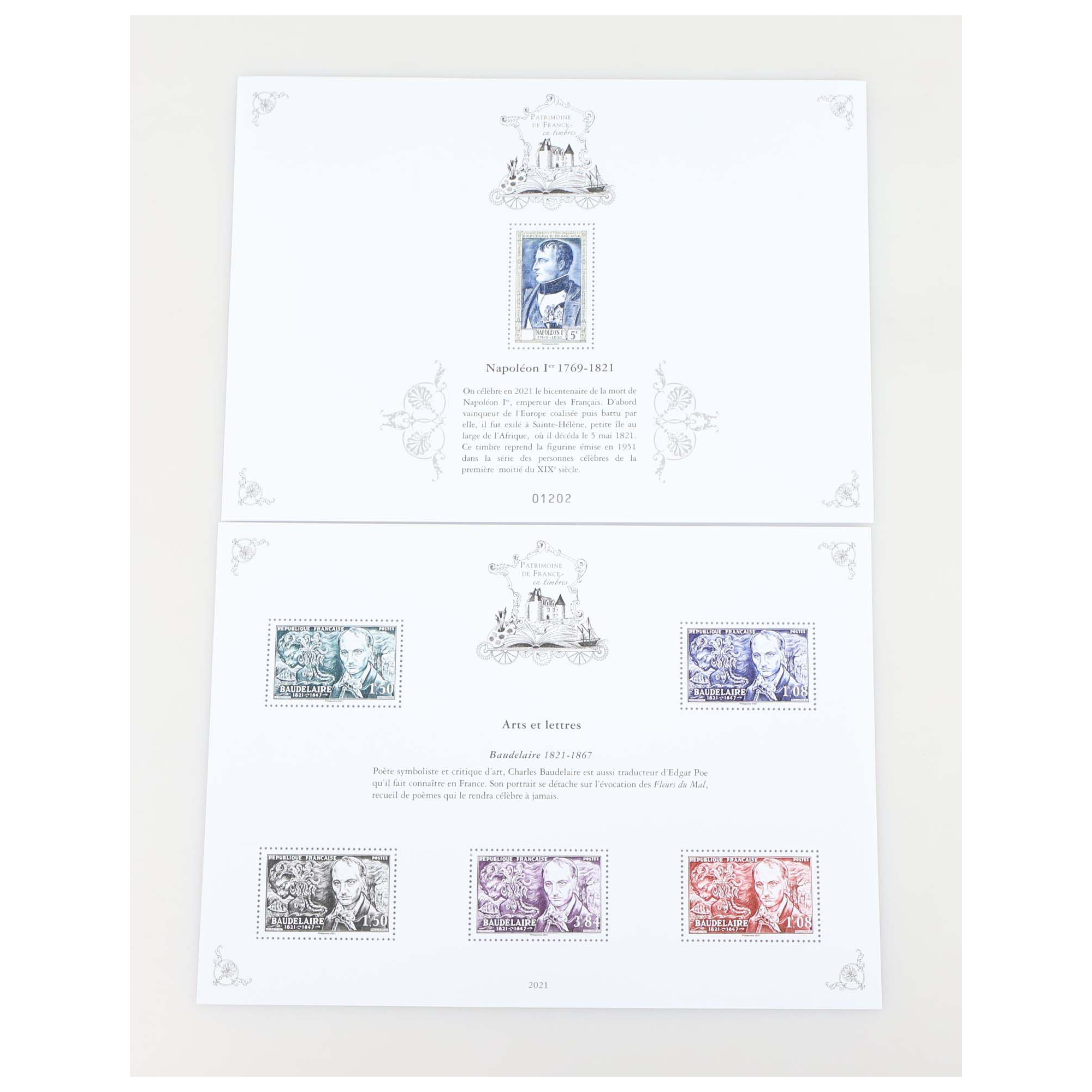 PATRIMOINE DE FRANCE JEU COMPLET 2021 AVEC ENVELOPPE D'ORIGINE