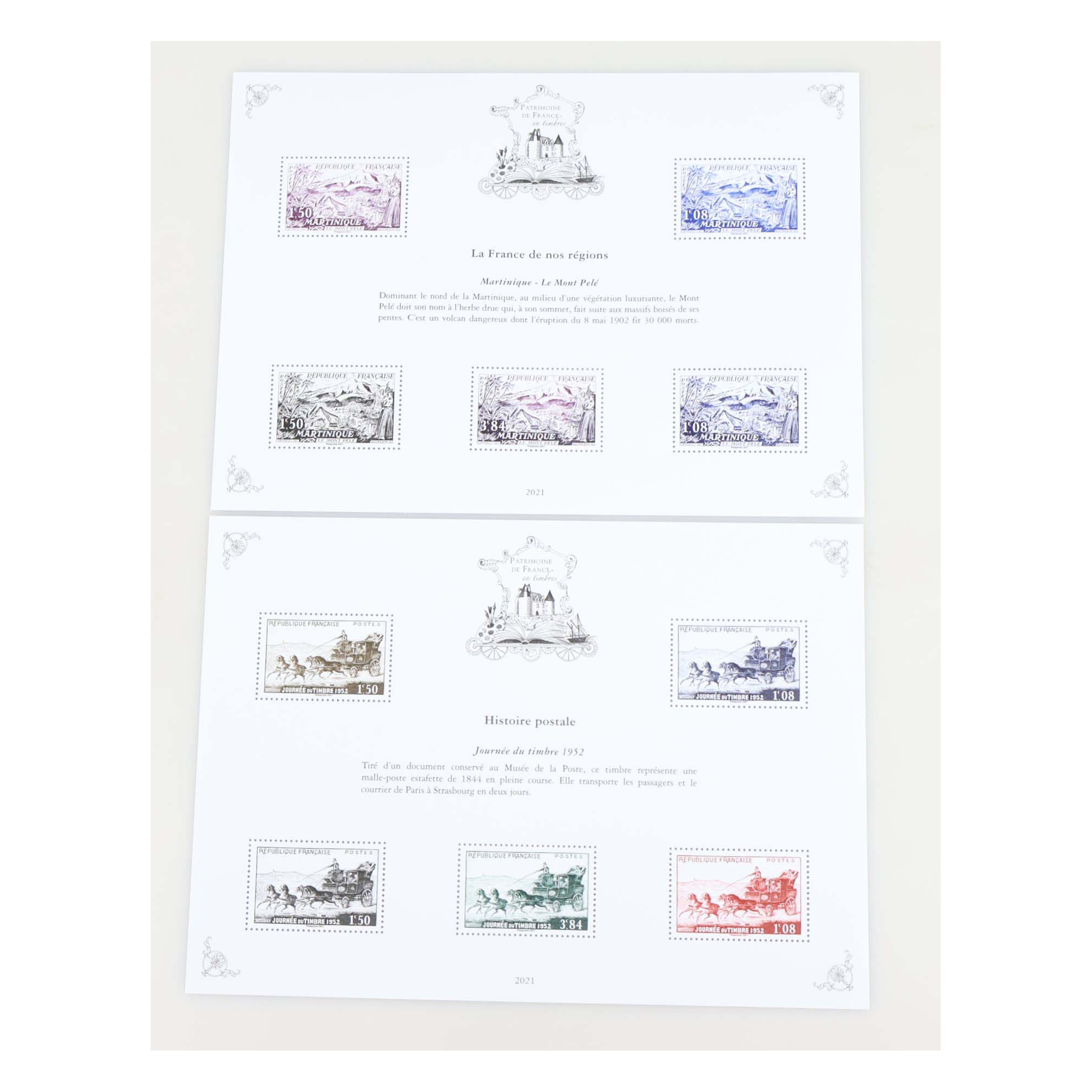 PATRIMOINE DE FRANCE JEU COMPLET 2021 AVEC ENVELOPPE D'ORIGINE