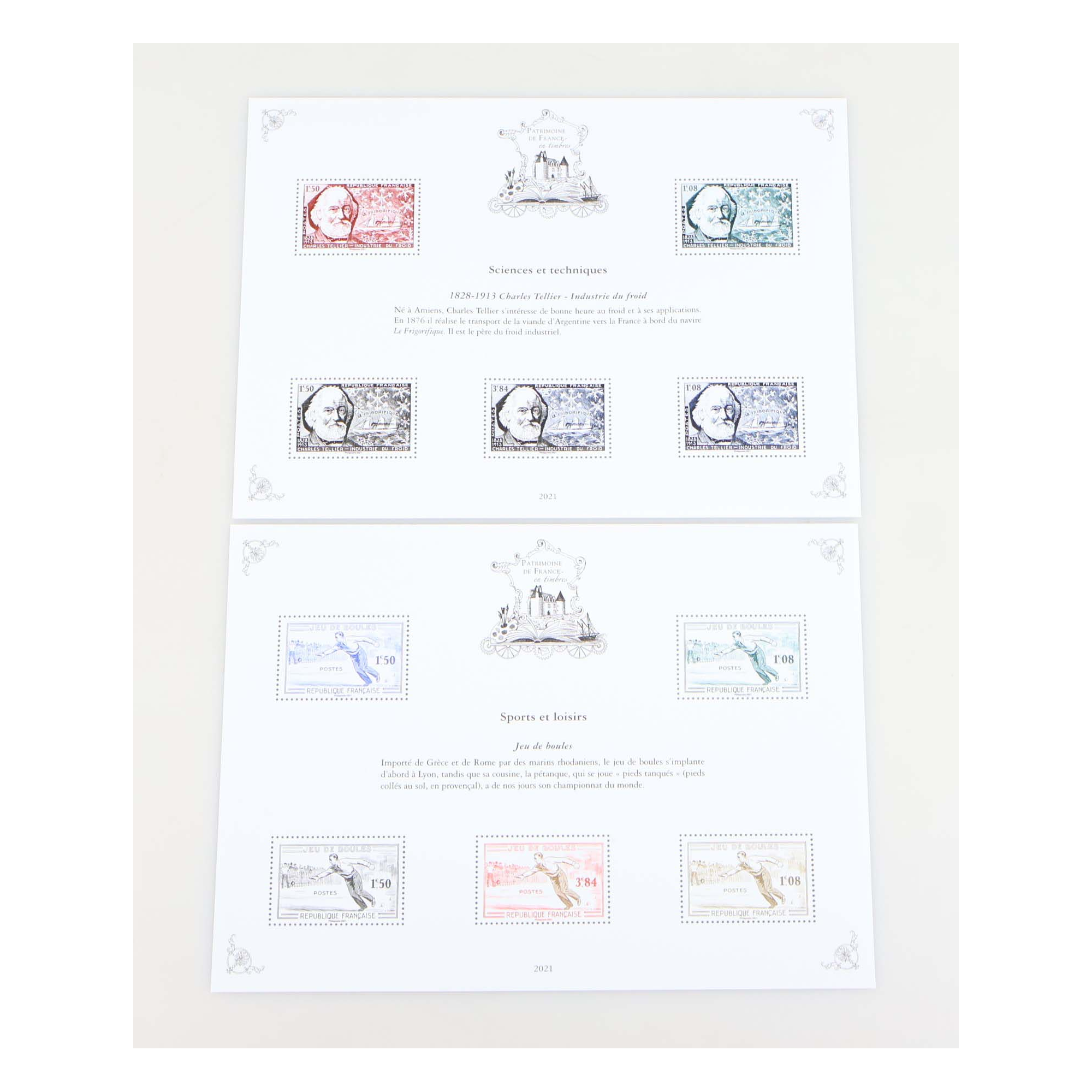 PATRIMOINE DE FRANCE JEU COMPLET 2021 AVEC ENVELOPPE D'ORIGINE