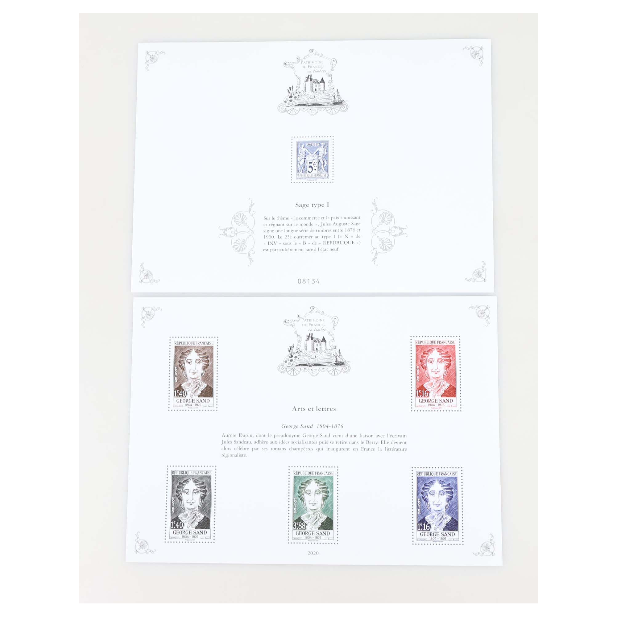 PATRIMOINE DE FRANCE JEU COMPLET 2020 AVEC ENVELOPPE D'ORIGINE