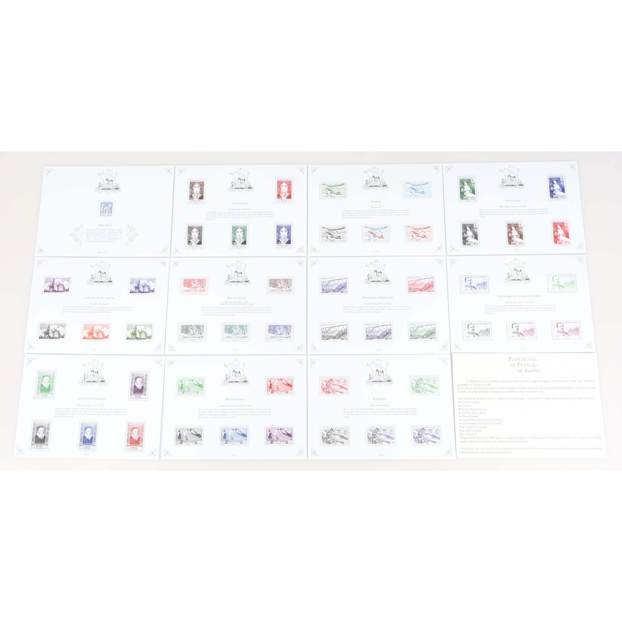 PATRIMOINE DE FRANCE JEU COMPLET 2020 AVEC ENVELOPPE D'ORIGINE