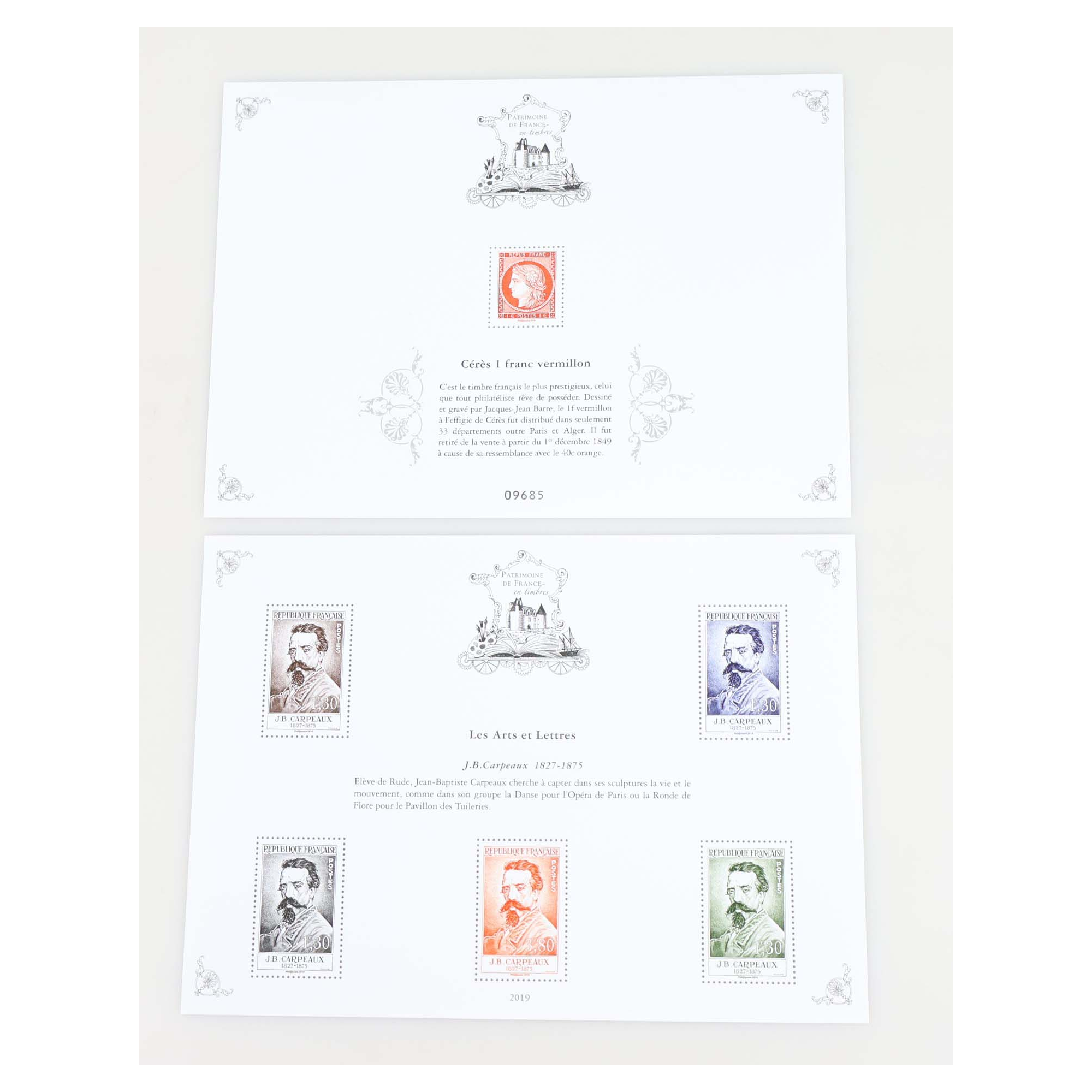 PATRIMOINE DE FRANCE JEU COMPLET 2019 AVEC ENVELOPPE D'ORIGINE