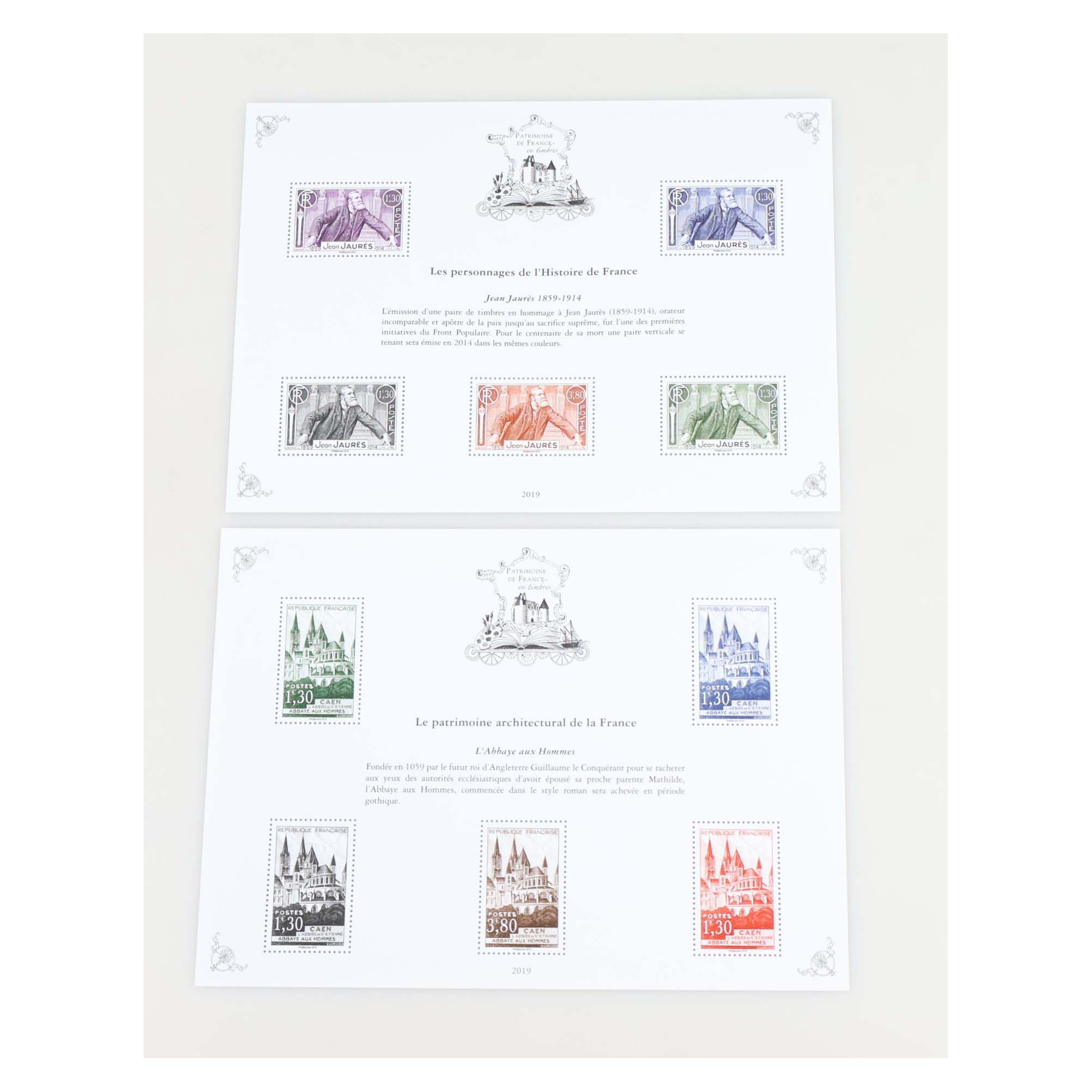 PATRIMOINE DE FRANCE JEU COMPLET 2019 AVEC ENVELOPPE D'ORIGINE