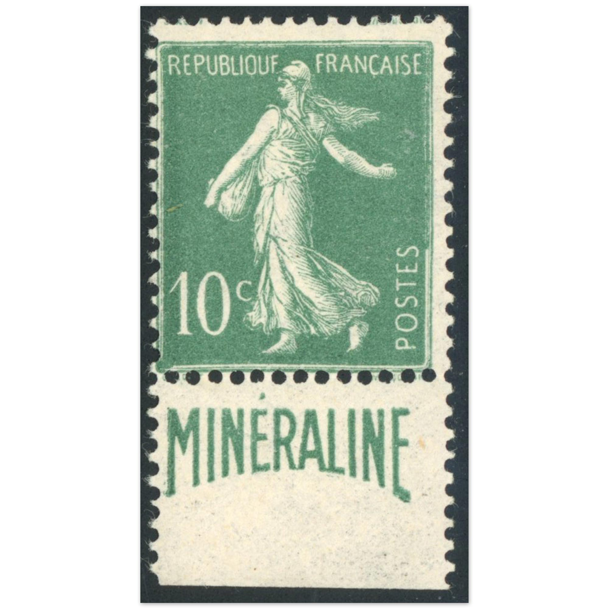 MINÉRALINE N°188A TIMBRE TYPE SEMEUSE FOND PLEIN NEUF* ANNÉE 1924-26 COTE 500€