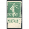 MINÉRALINE N°188A TIMBRE TYPE SEMEUSE FOND PLEIN NEUF* ANNÉE 1924-26 COTE 500€