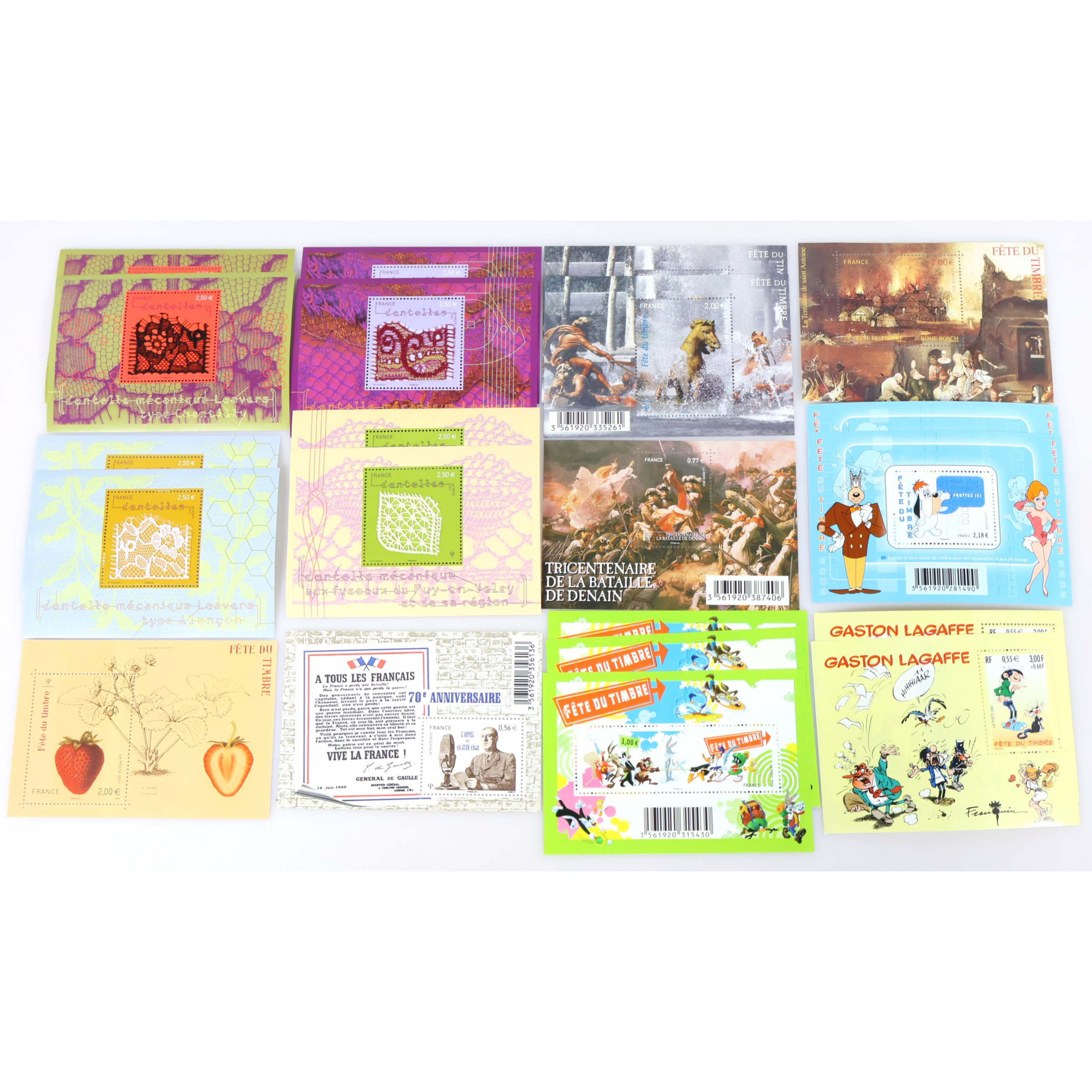 LOT DE BLOCS PETITS FORMATS EN EUROS TIMBRES NEUFS** FACIALE 39€