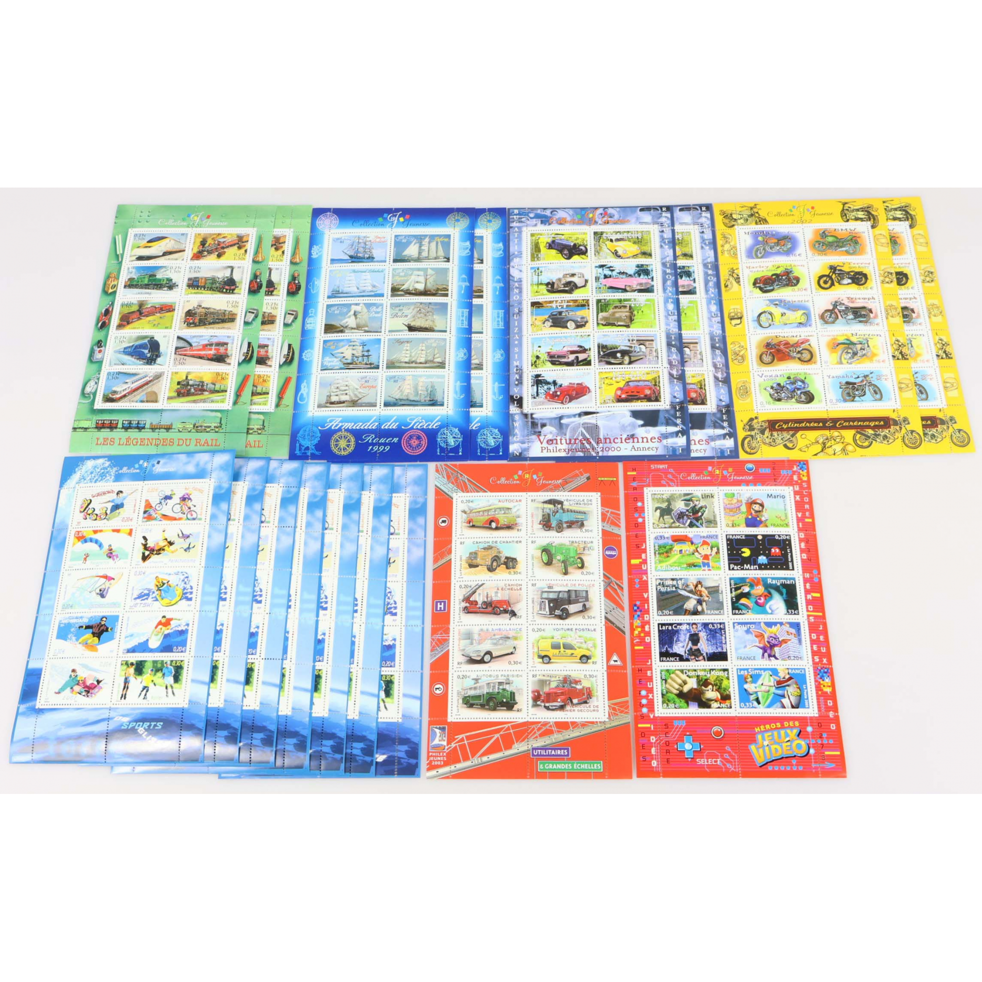 LOT DE BLOCS-FEUILLETS "COLLECTION JEUNESSE" TIMBRES NEUFS** FACIALE 39€