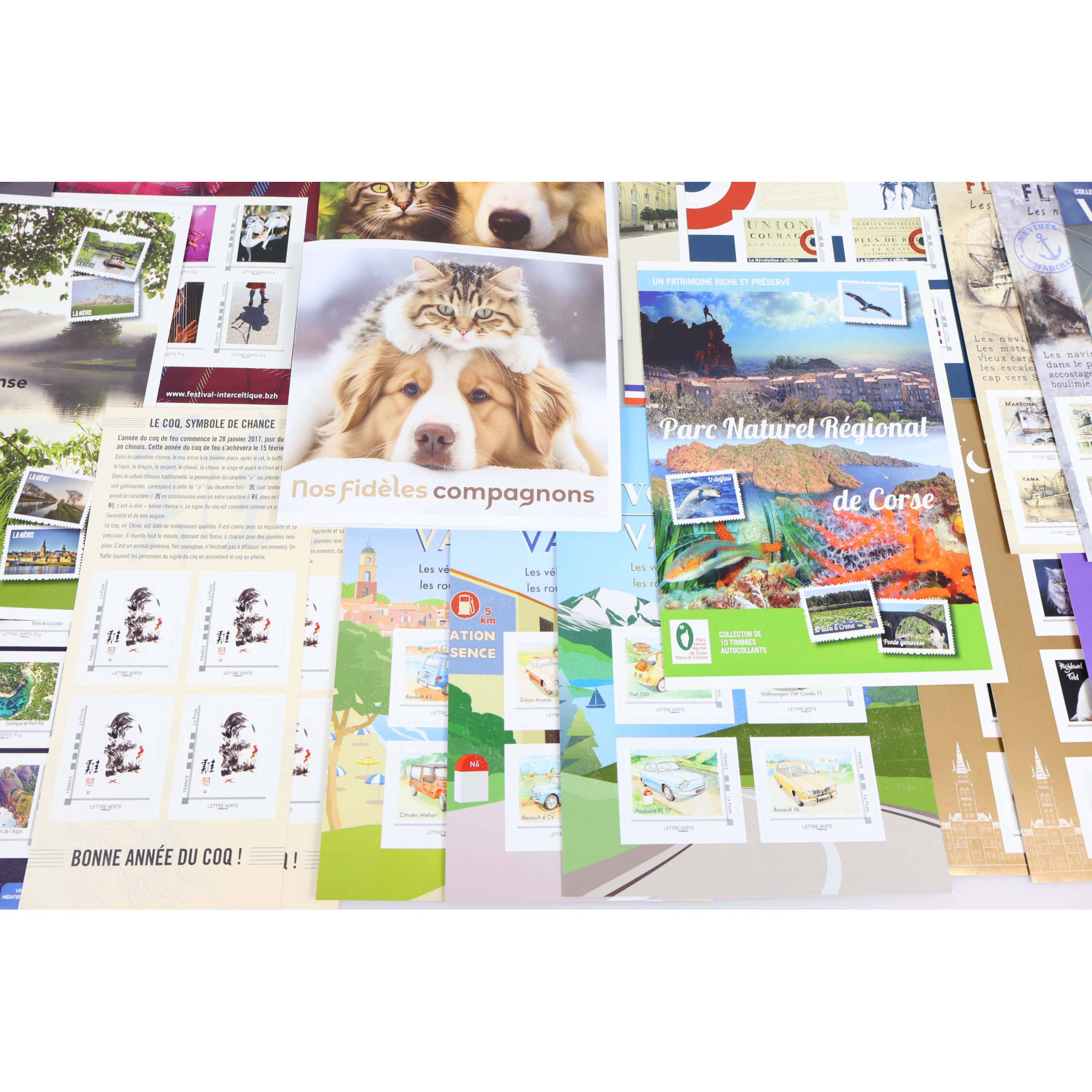 LOT DE COLLECTORS AUTOADHÉSIFS FRANCE POUR 313 LETTRES VERTES 20g FACIALE 475€