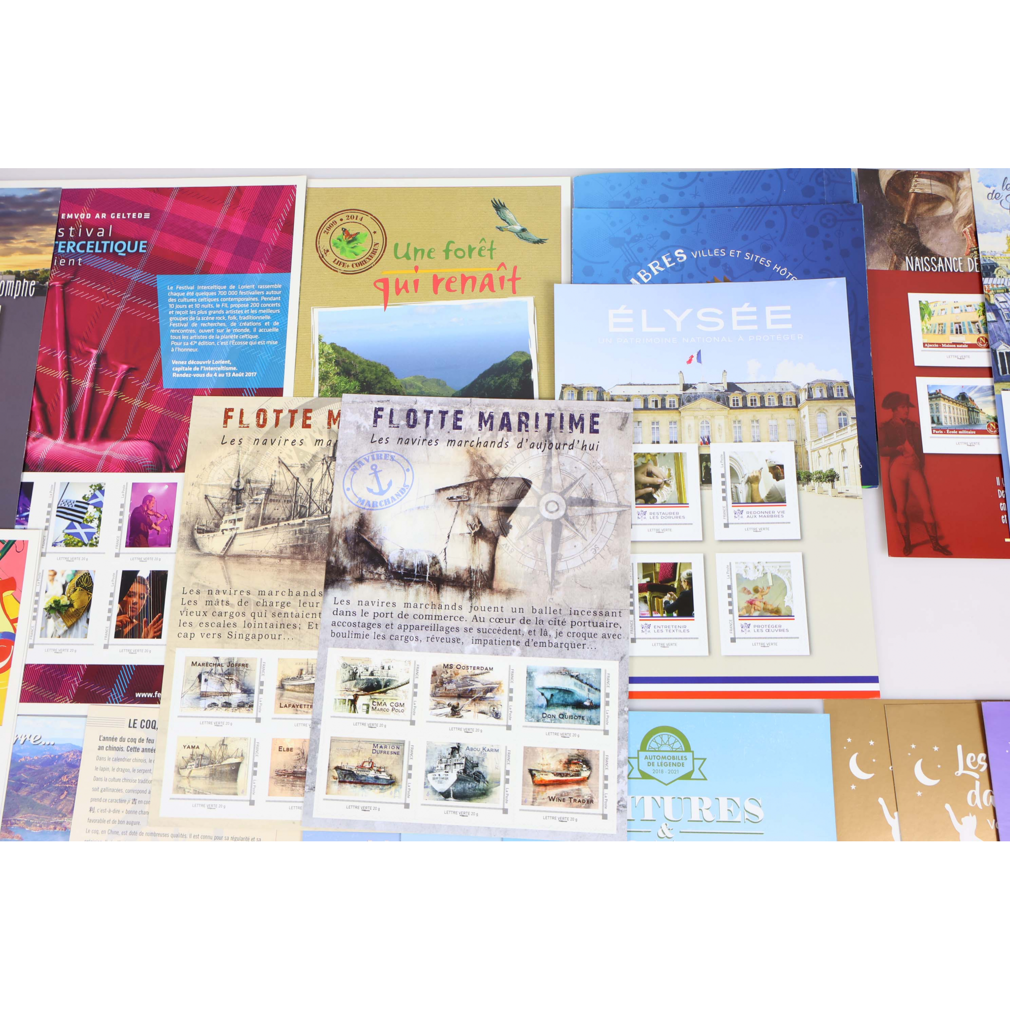 LOT DE COLLECTORS AUTOADHÉSIFS FRANCE POUR 313 LETTRES VERTES 20g FACIALE 475€