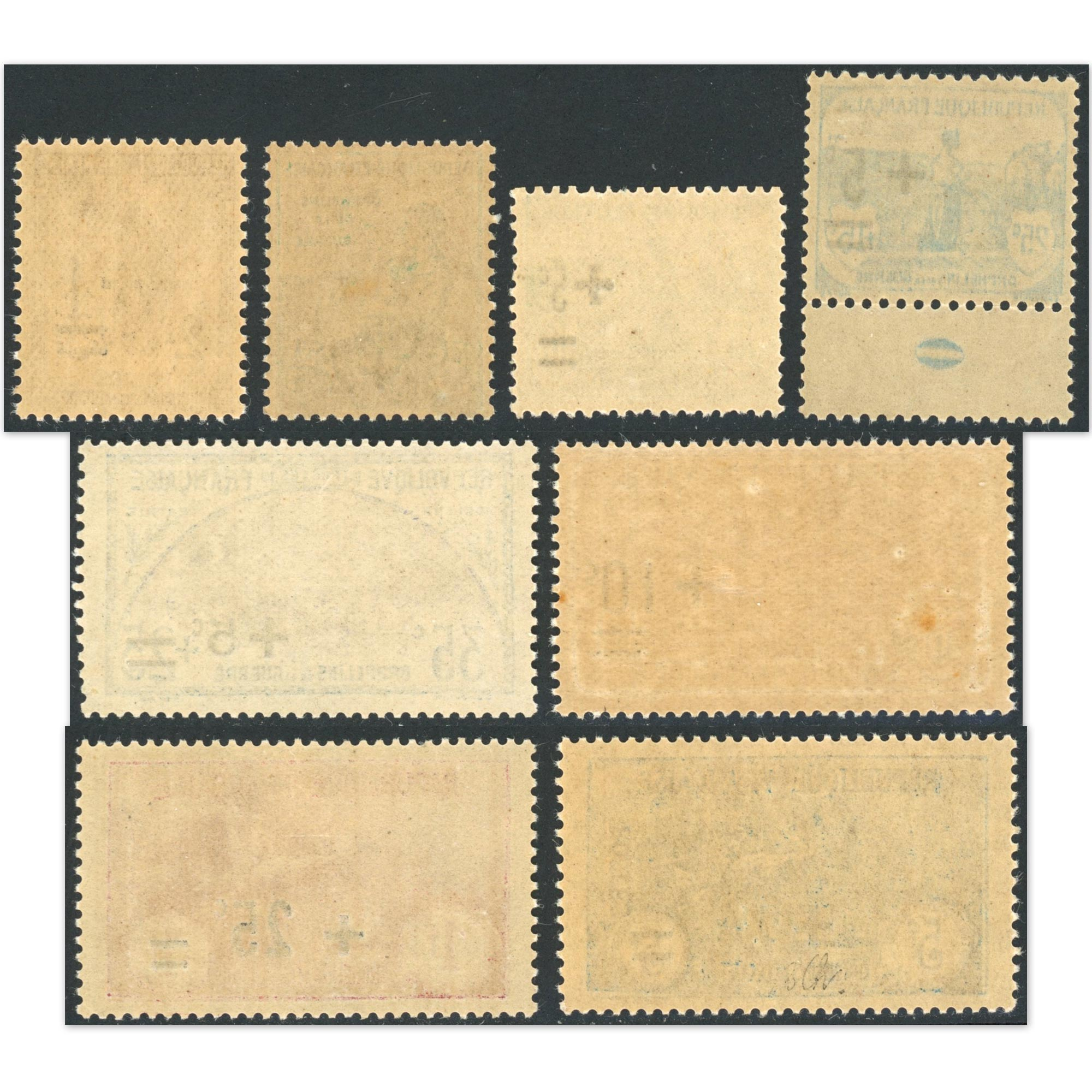 SÉRIE COMPLÈTE ORPHELINS N°162 À 169 TIMBRES NEUFS AVEC N°169 SIGNÉ BRUN
