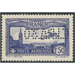 POSTE AÉRIENNE N°6c PERFORÉ TIMBRE NEUF** QUALITÉ LUXE ET SIGNÉ BRUN COTE 875€