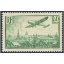 POSTE AÉRIENNE N°14 AVION SURVOLANT PARIS REGOMMÉ CONSIDÉRÉ NEUF SANS GOMME