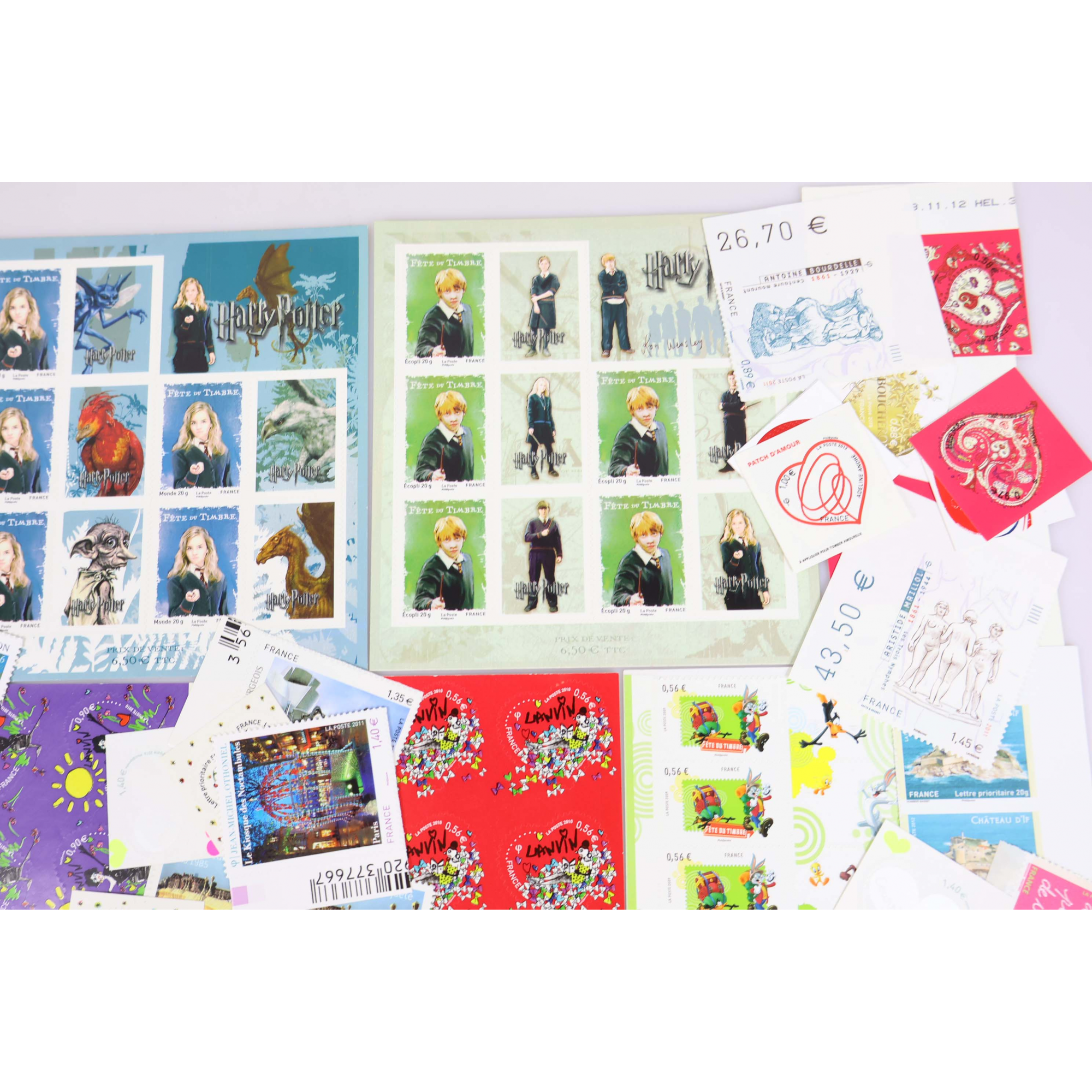 LOT IMPORTANT D'AUTOADHÉSIFS DE FRANCE AVEC BCP DE VP TIMBRES NEUFS FACIALE 161€